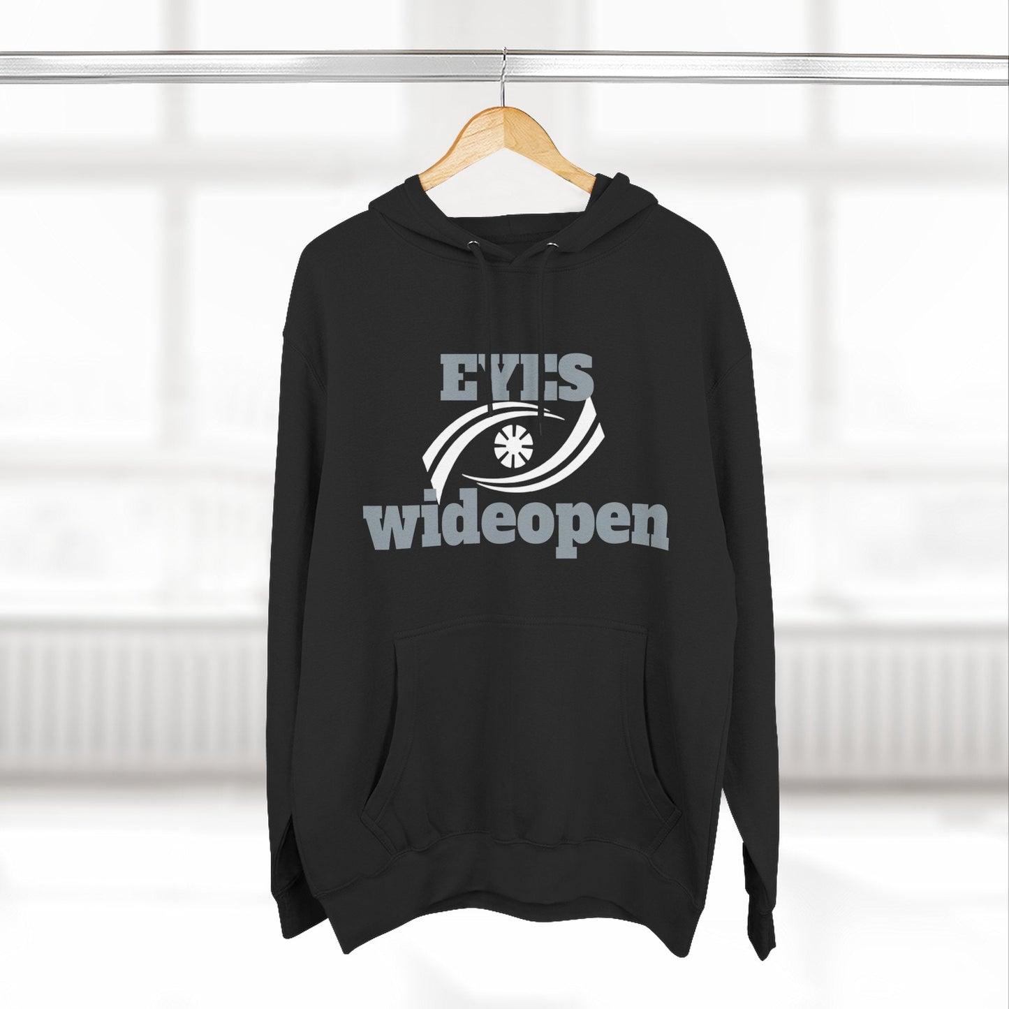 Eyes Wide Open Fleece Hoodie - Cozy Sweatshirt for Casual Wear, Gifts for Him/Her, Winter Wardrobe Essential, Unisex Hoodie, Relaxed Fit Printify