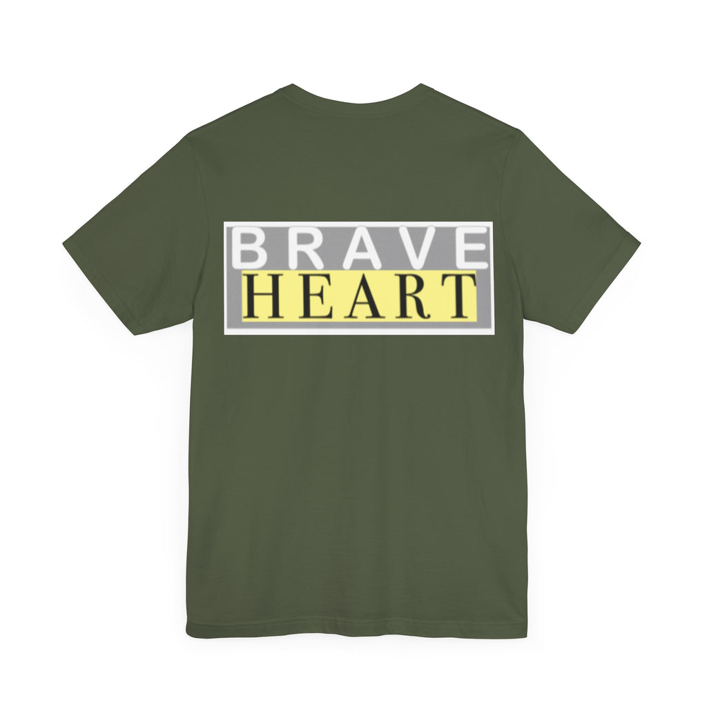 Brave Heart Unisex Tee, Inspirational T-Shirt, Gift for Champions, Casual Wear, Motivational Apparel