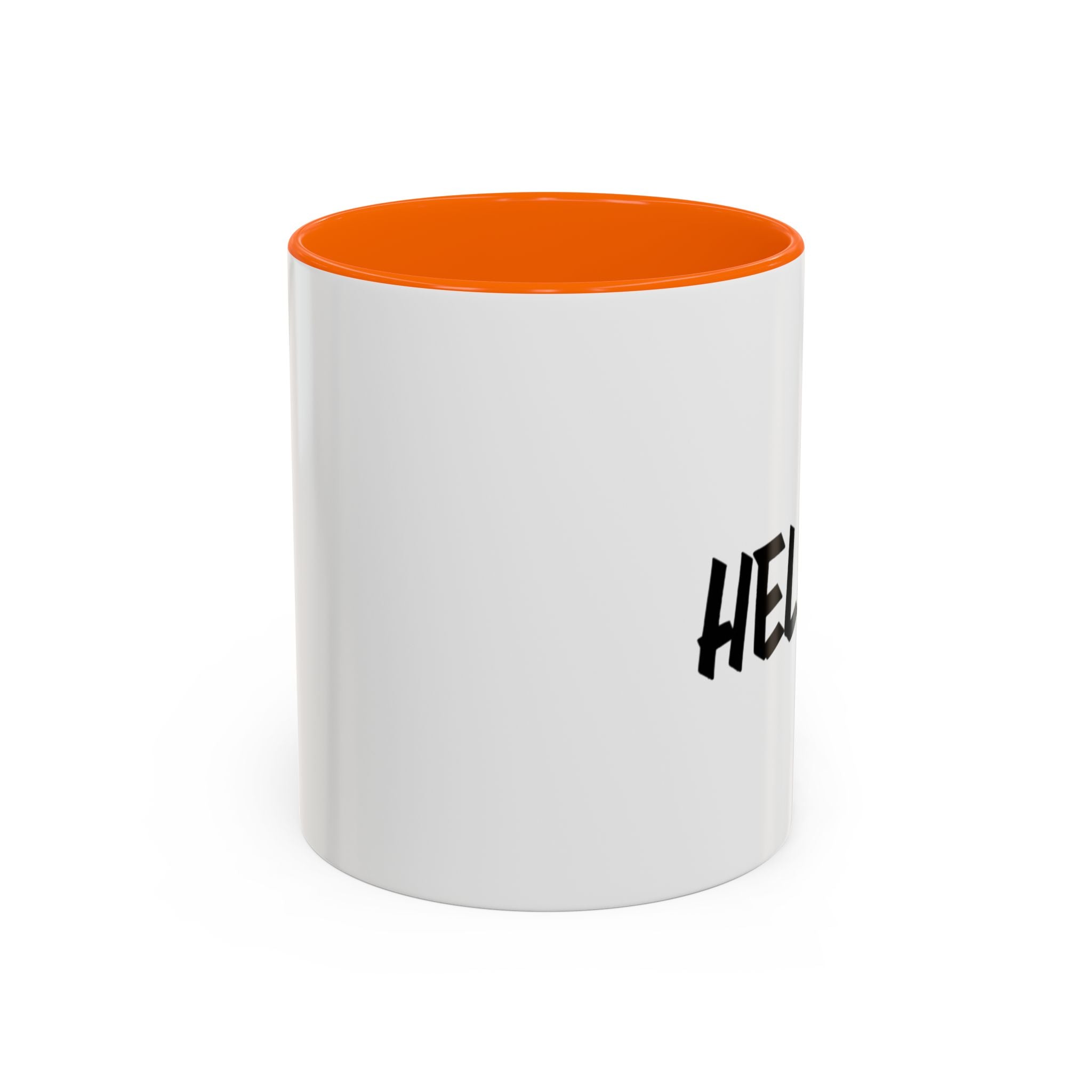 Hello! Accent Coffee Mug - Stylish 11oz & 15oz Black Handle Cup for Coffee Lovers