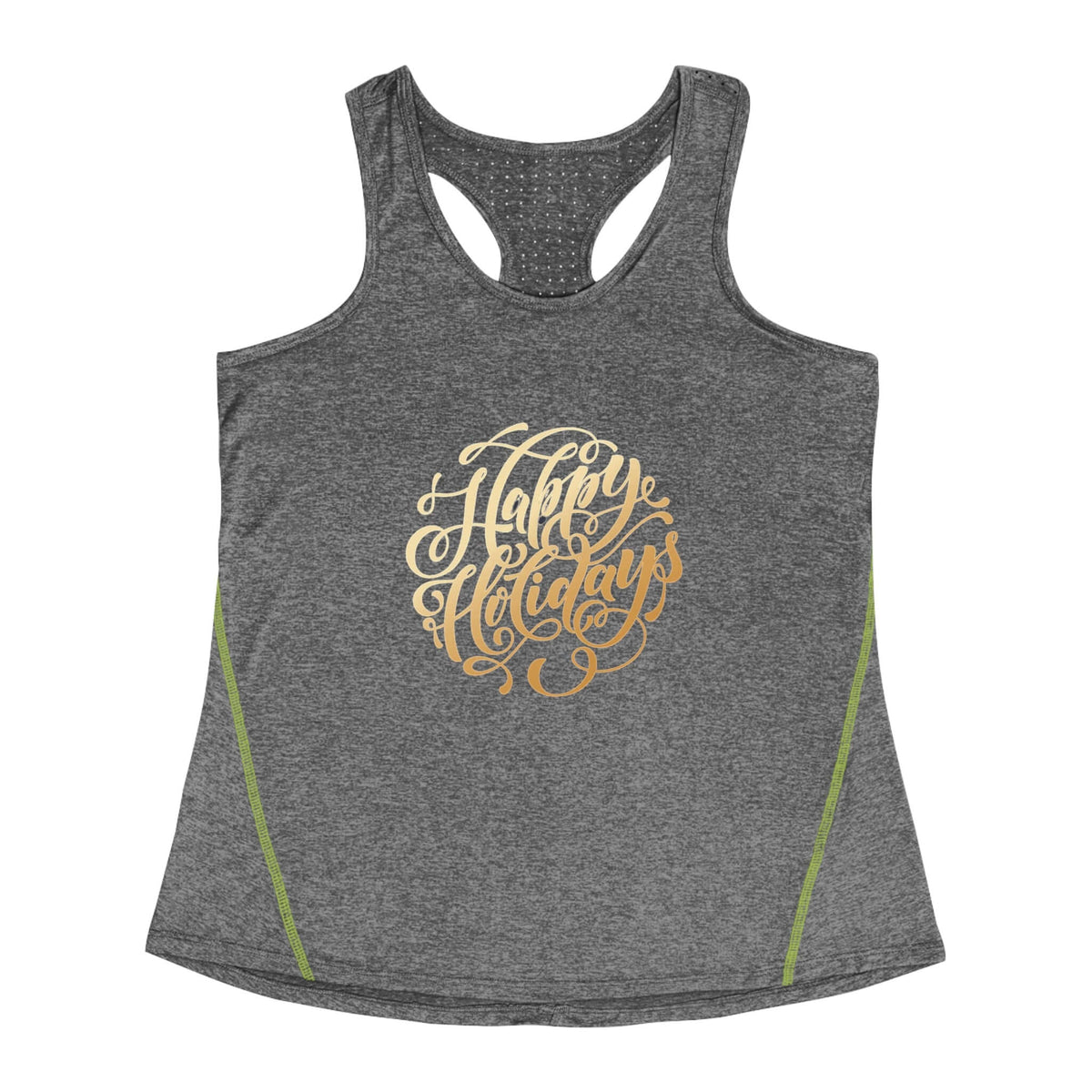 Racerback Sports Top - Happy Holiday Design