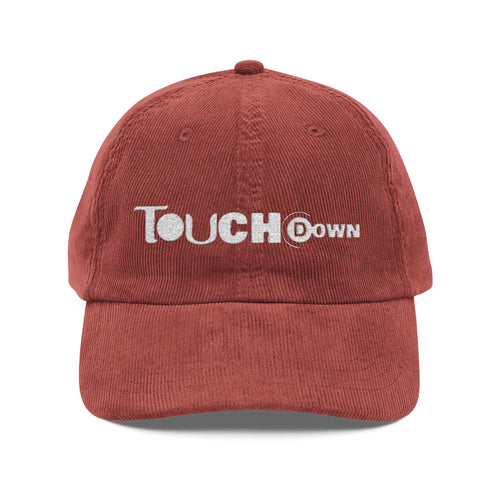 Touchdown Cordhut, bestickte Sportmütze, lässiger Look, Geschenk für Sportliebhaber, Ganzjahres-Accessoire, Unisex-Stil