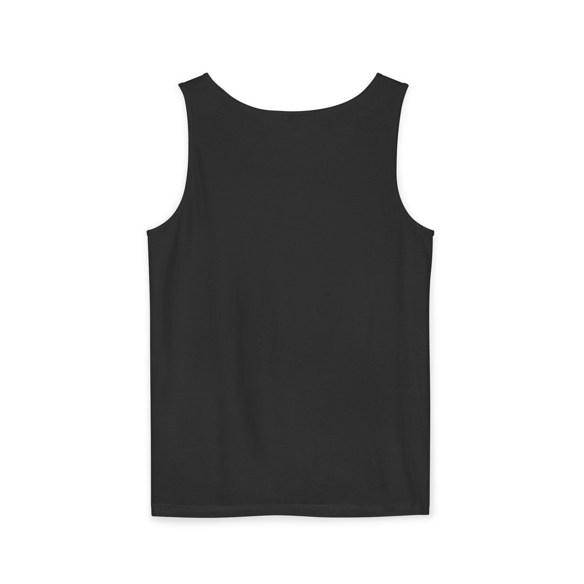 Unisex Garment-Dyed Tank Top - 'Hallo Hello Hate Less' Graphic Tee for Positive Vibes