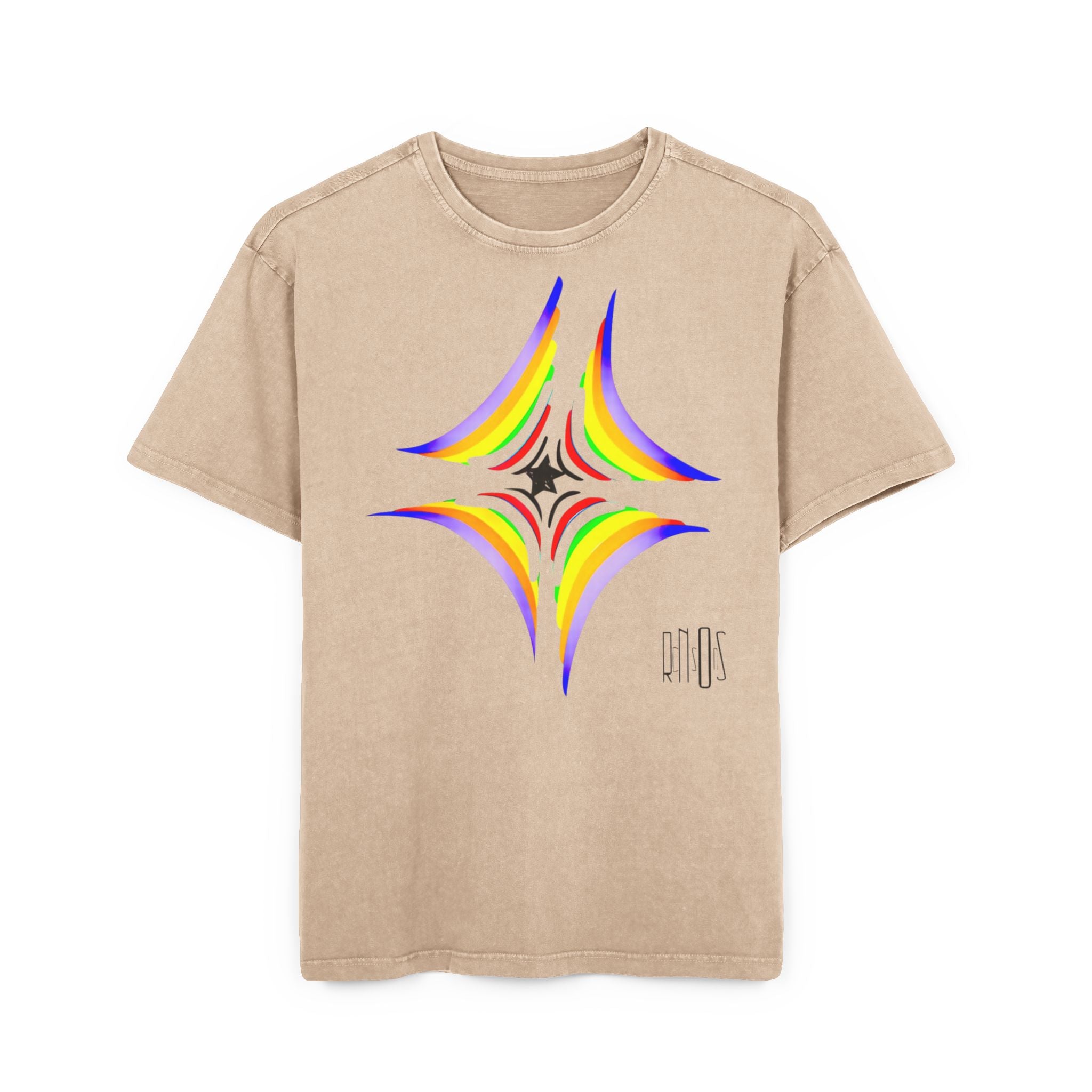 Acid Washed Heavy Oversize Tee-Inner core design