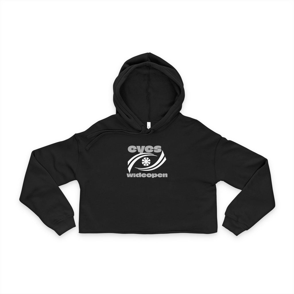 Women's Cropped Hoodie - Eye Design, Trendy Hoodie, Streetwear, Gift for Her, Casual Style, Cozy Fashion, Festival Wear Printify
