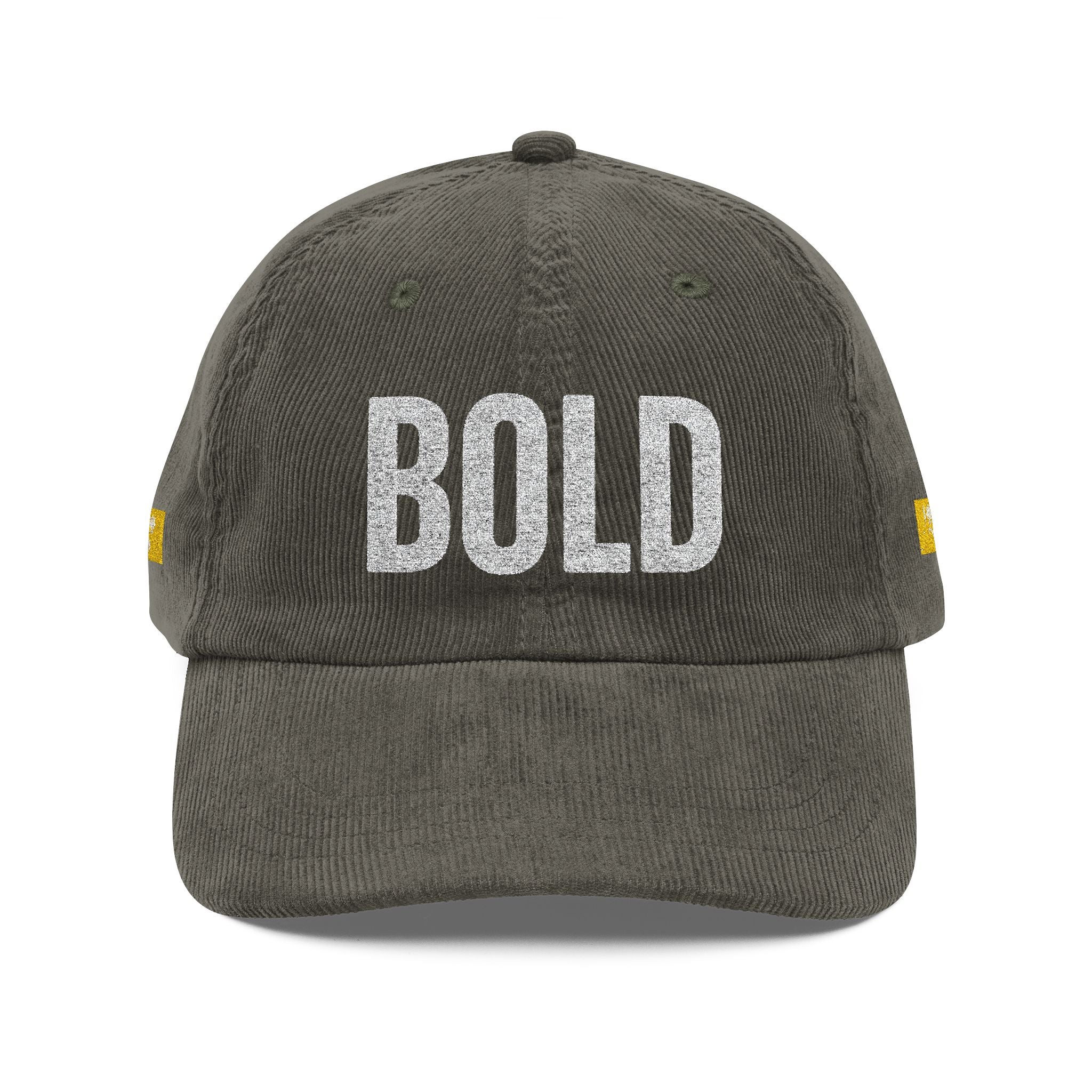 Bold Corduroy  Statement Hat, Embroidered Printify