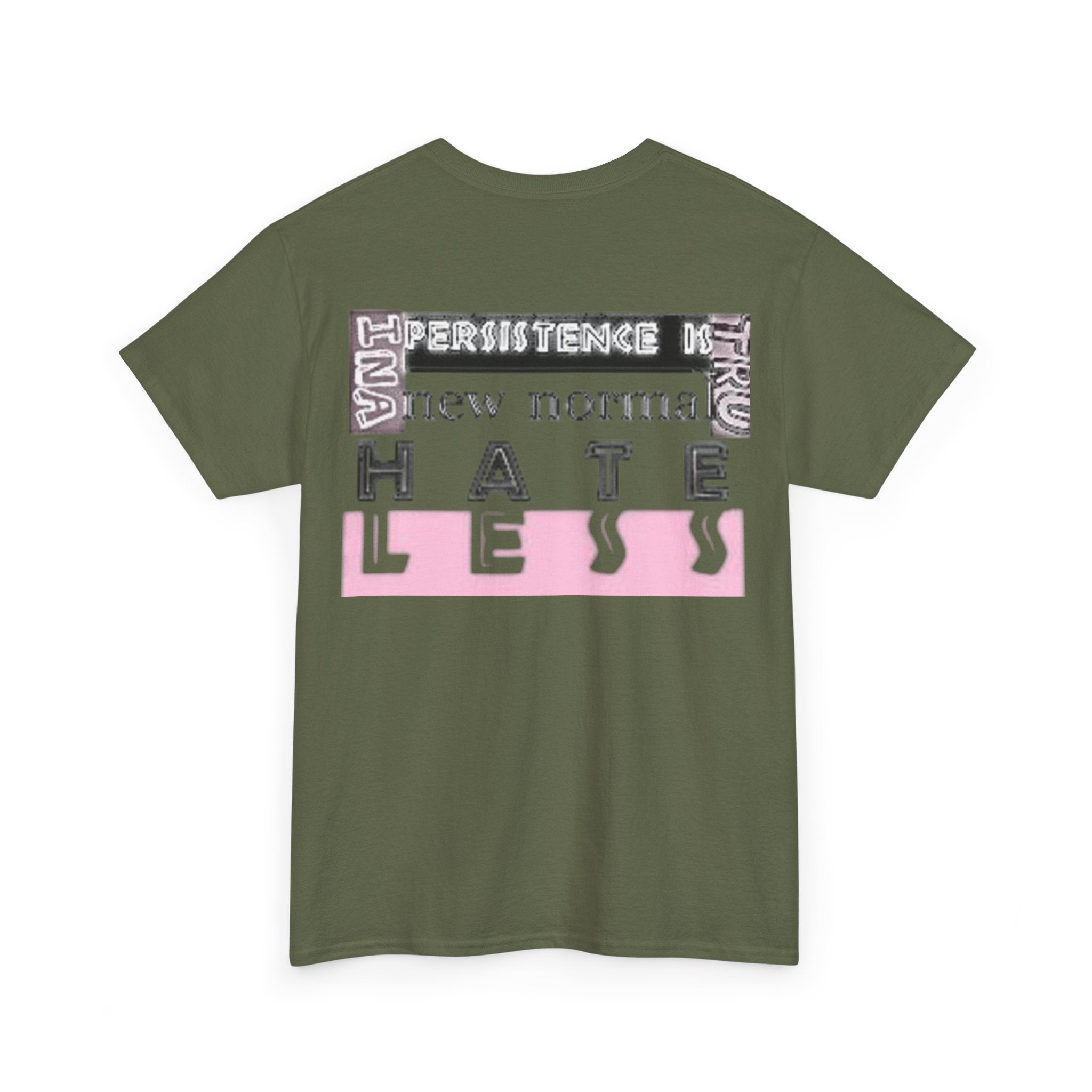 Unisex Heavy Cotton Tee - "HATE LESS" Graphic T-Shirt for Positive Change