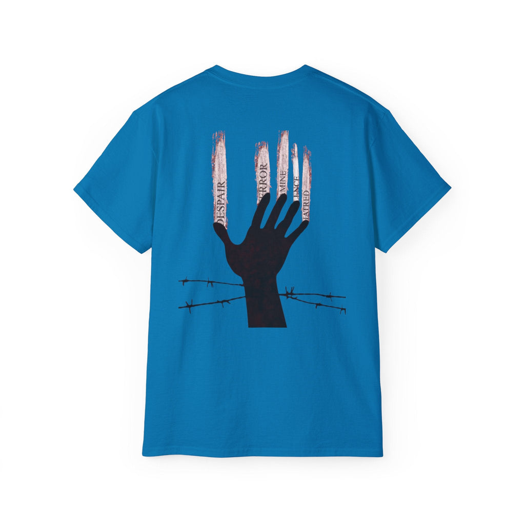 Bold Graphic Tee, Hand and Barbed Wire Design, Unisex Casual Shirt, Unique Art Apparel, Gift for Art Lovers Printify