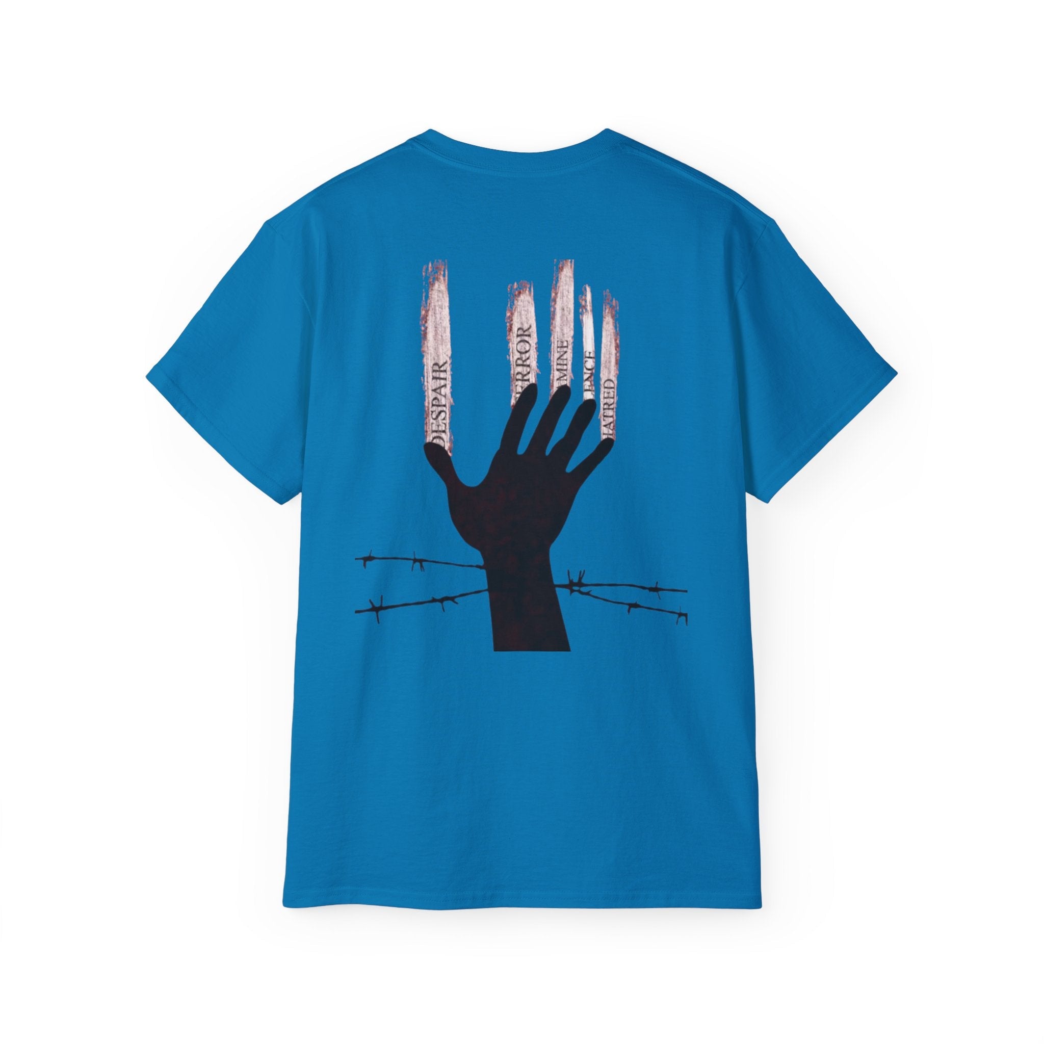 Bold Graphic Tee, Hand and Barbed Wire Design, Unisex Casual Shirt, Unique Art Apparel, Gift for Art Lovers Printify