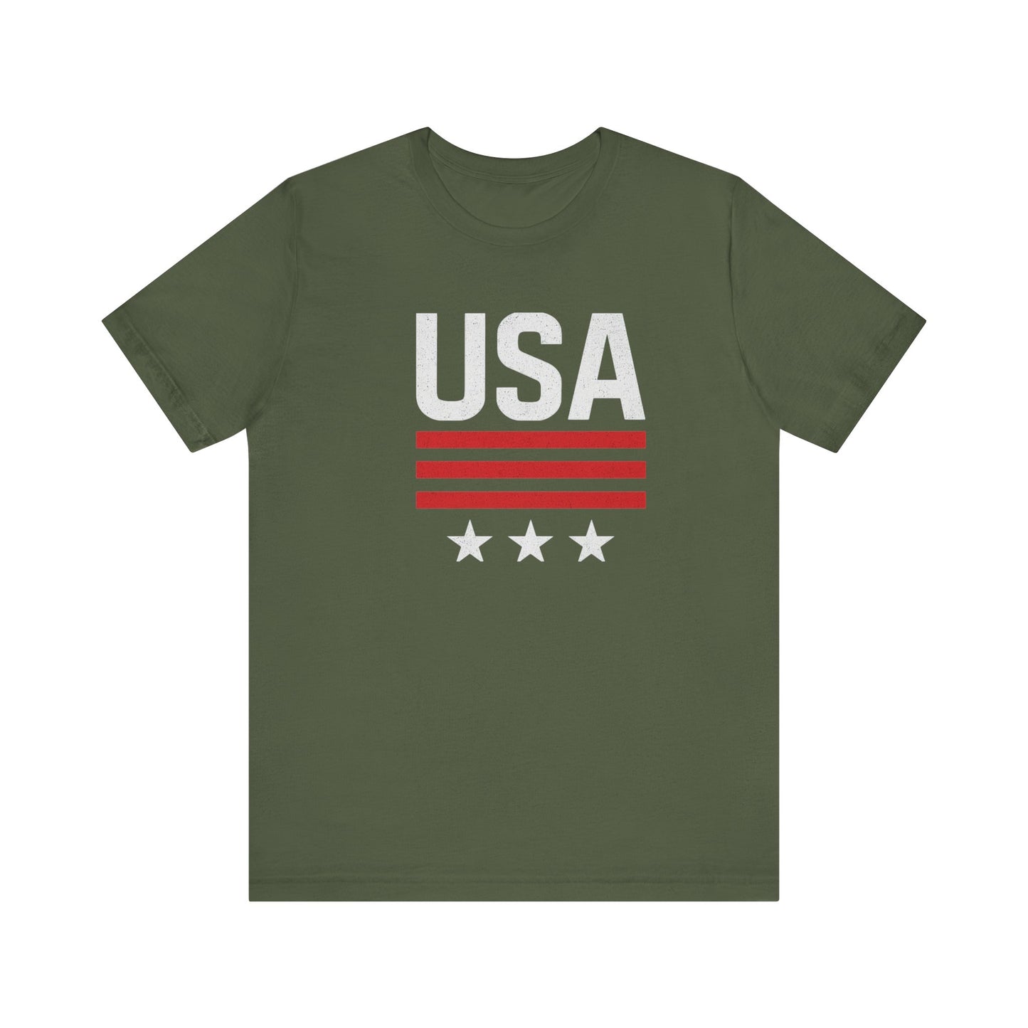 Patriotic USA Tee, Unisex Short Sleeve T-Shirt, July 4th Celebration Shirt, American Pride Apparel, Casual Summer Wear, Gift for Patriot