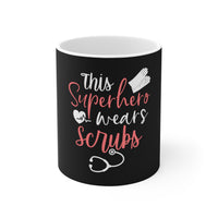 This Superhero Wears Scrubs Mug