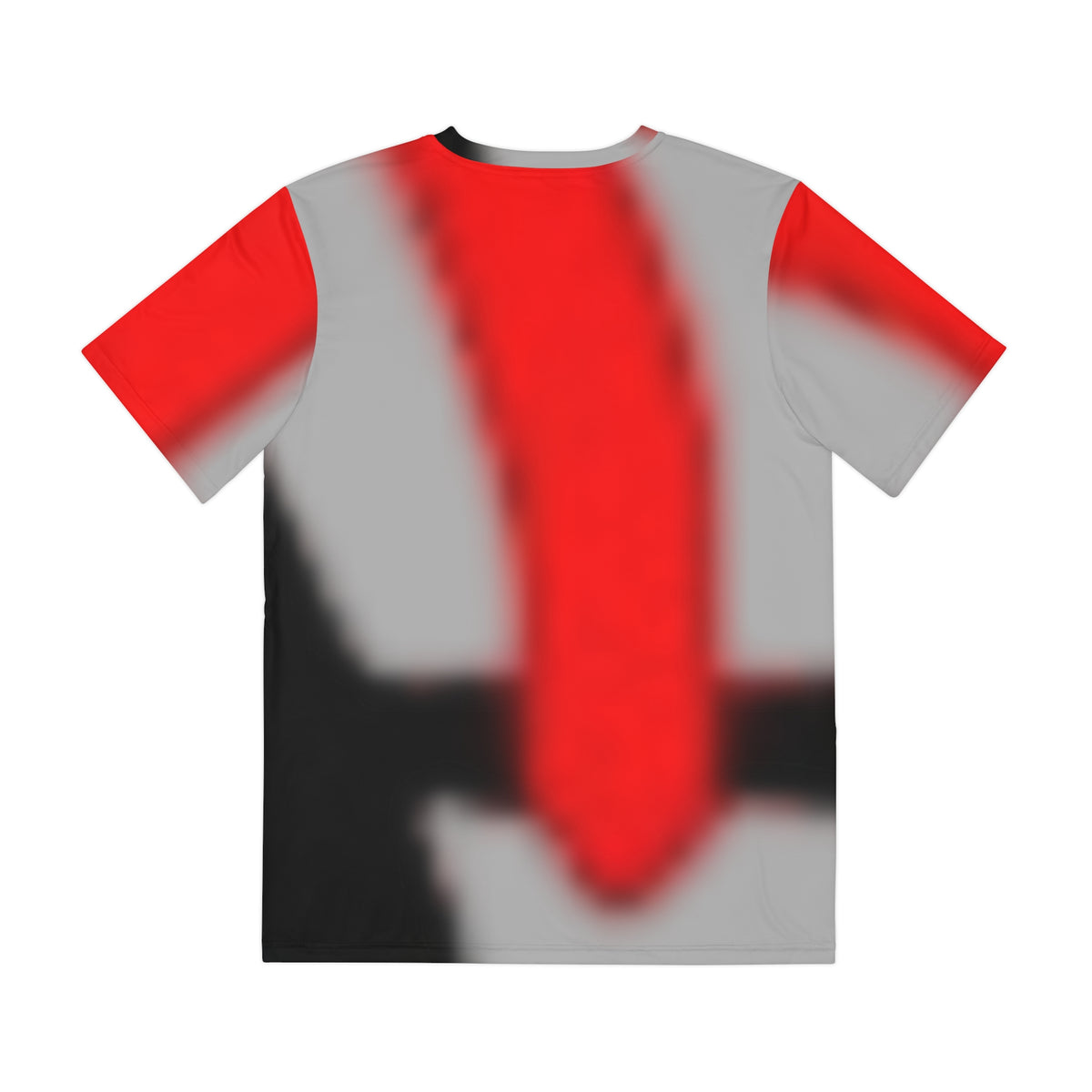 Polyester Tee - Stylish Red Tie Design for Casual Wear