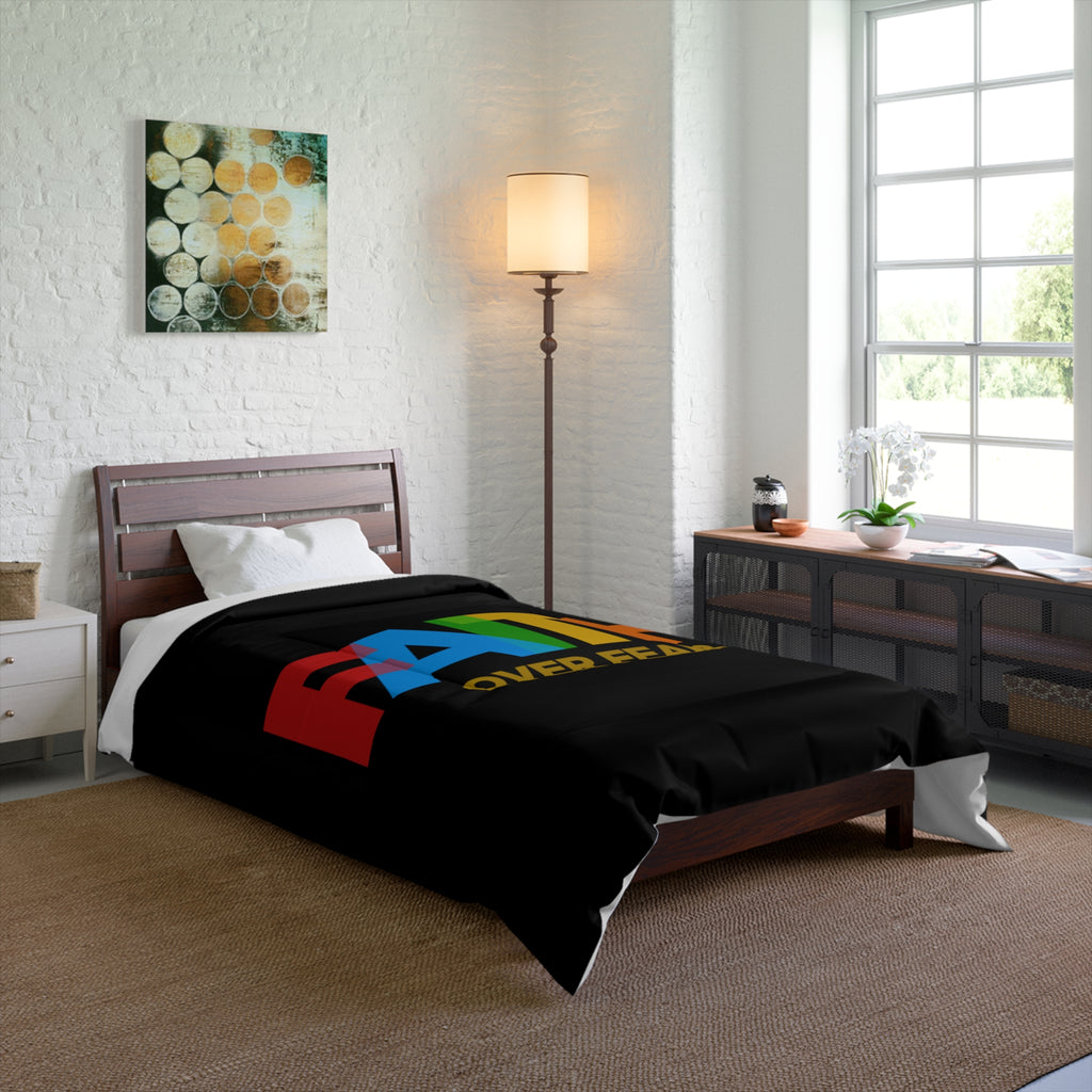 Faith Over Fear Comforter