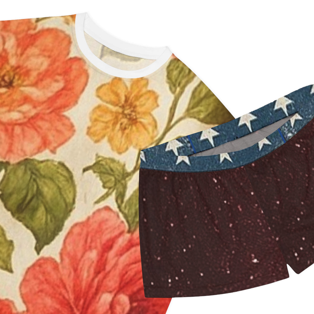 Floral Women's Short Pajama Set - Cozy Sleepwear for Summer Nights, Cute Loungewear, Perfect for Gift Giving, Relaxation at Home, [...] Printify