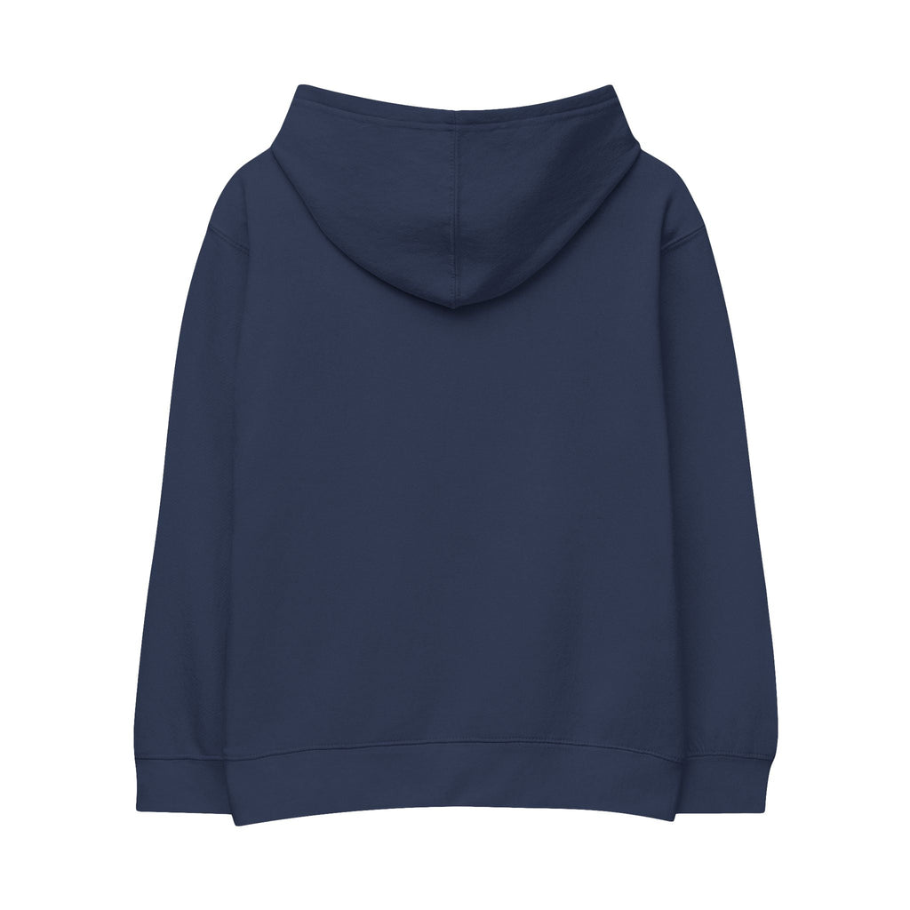 Embroidered Kids Fleece Hoodie with Fun Design Printify