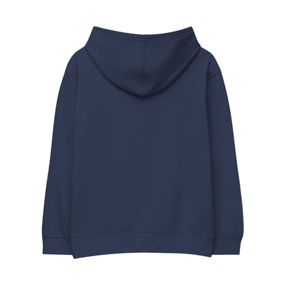 Embroidered Kids Fleece Hoodie with Fun Design Printify