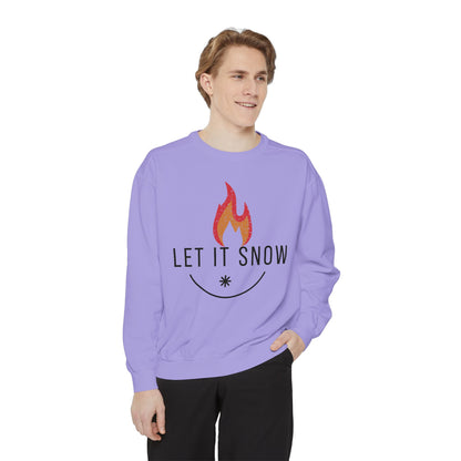 Let It Snow Unisex Garment-Dyed Sweatshirt