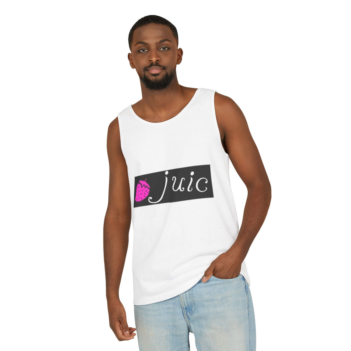 Juice-Themed Unisex Tank Top, Perfect for Summer Outings, Pool Parties, and Fruit Lovers