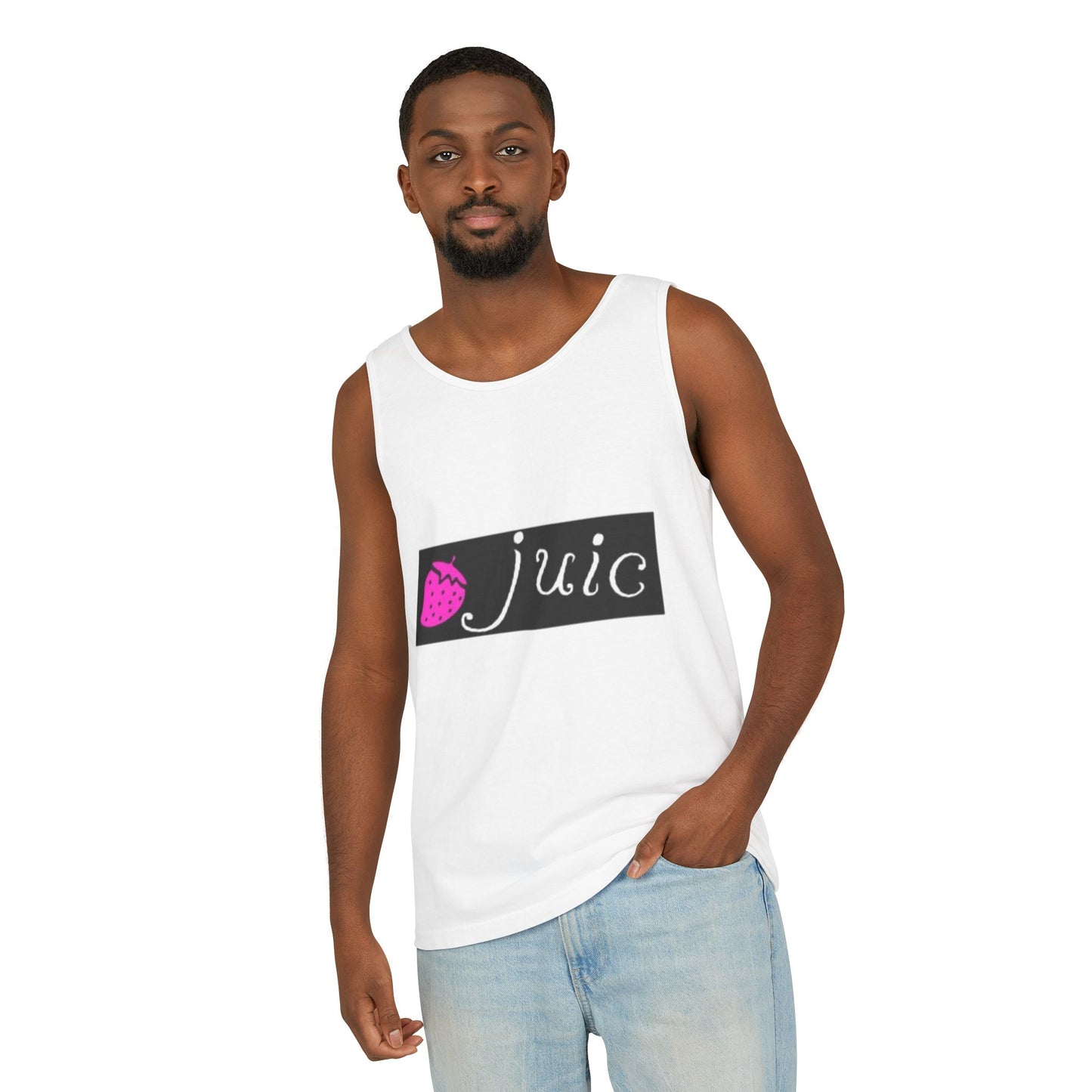 Juice-Themed Unisex Tank Top, Perfect for Summer Outings, Pool Parties, and Fruit Lovers