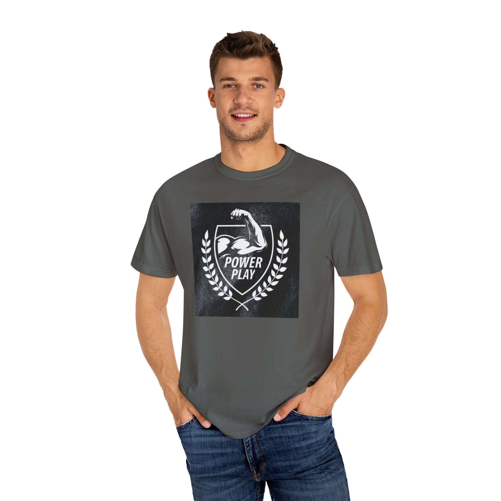 Power Play Unisex Garment-Dyed T-Shirt - Gym Motivation Apparel