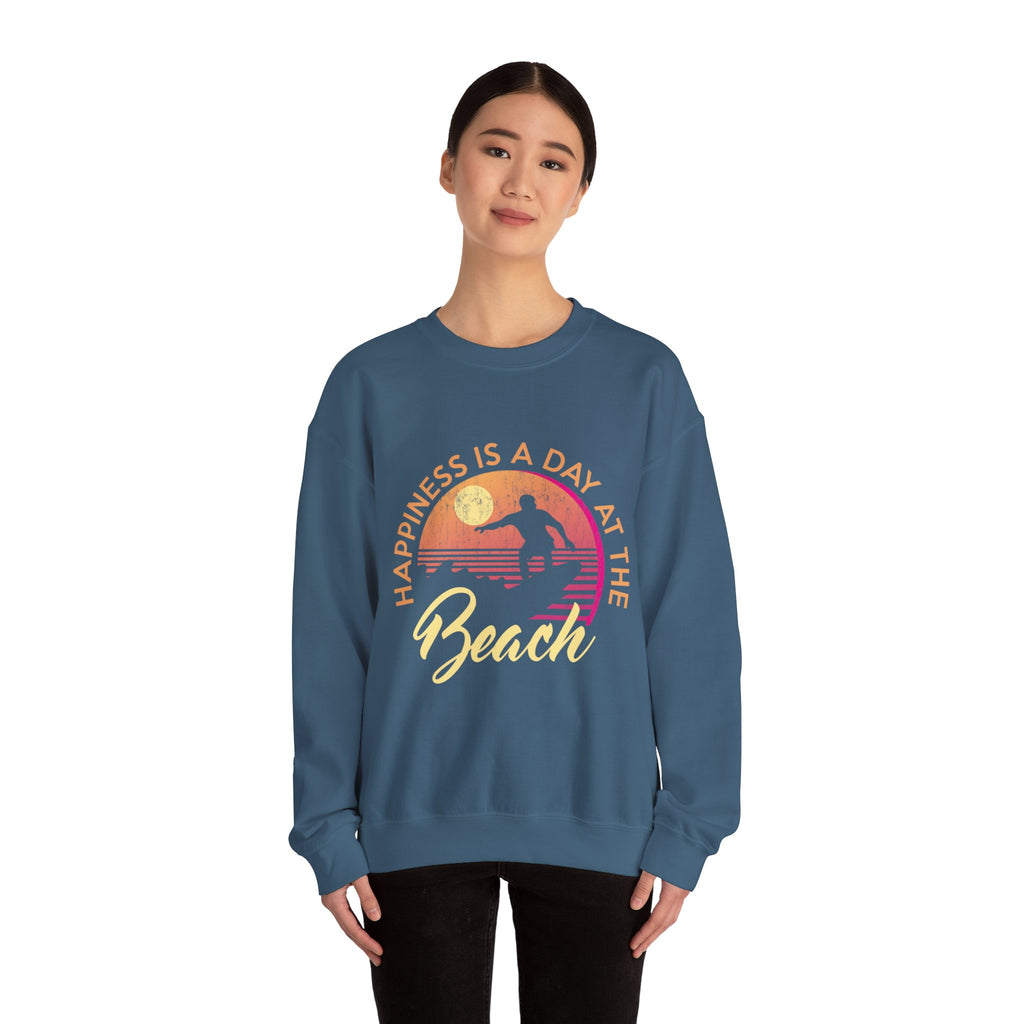 Le bonheur est une journée à la plage Sweat-shirt unisexe 