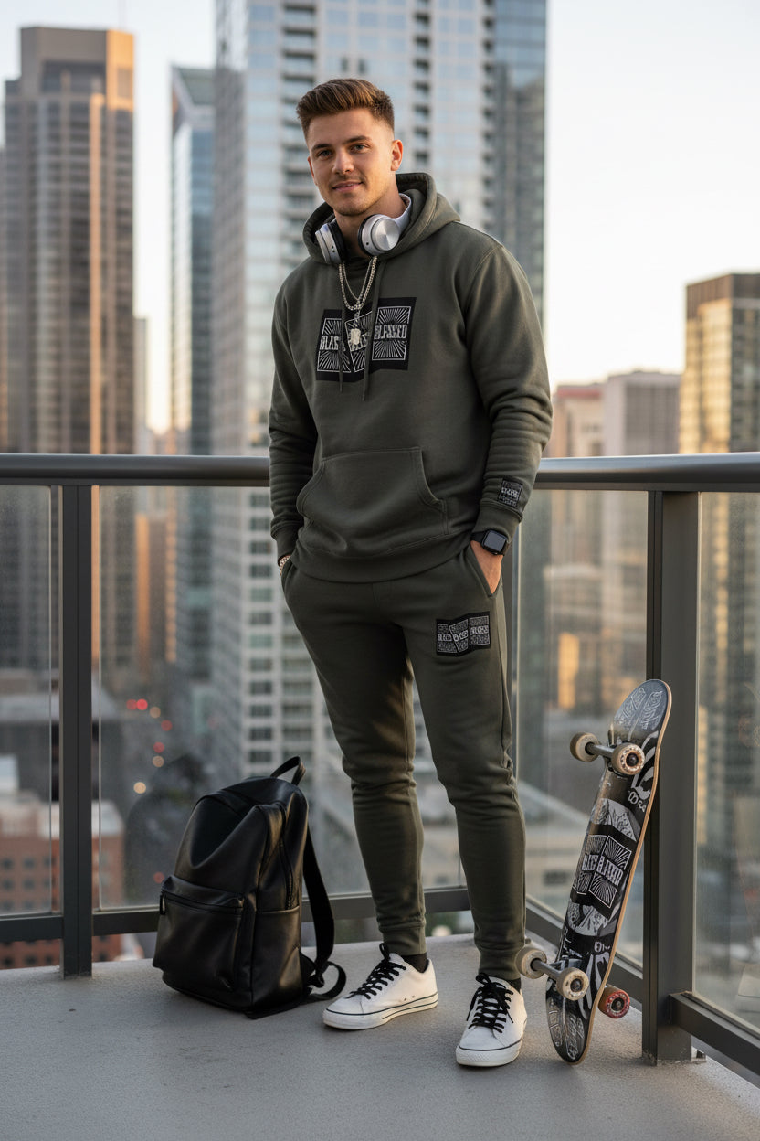 Distressed Graphic Hoodie — Vintage Pigment-Dyed Streetwear