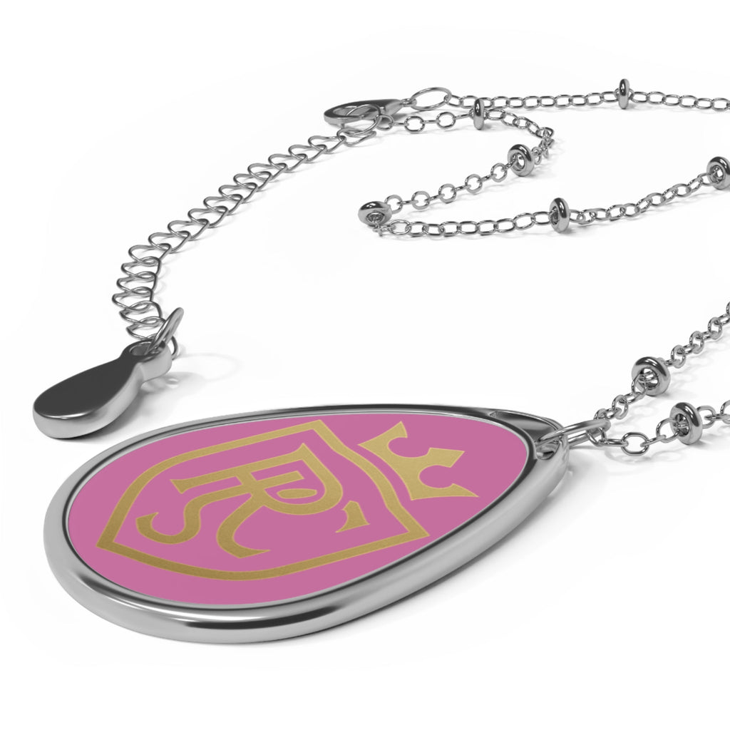 Elegant Oval Necklace with Personalized Design, Custom Jewelry, Gift for Her, Anniversary Necklace, Friendship Gift, Unique Keepsake Printify