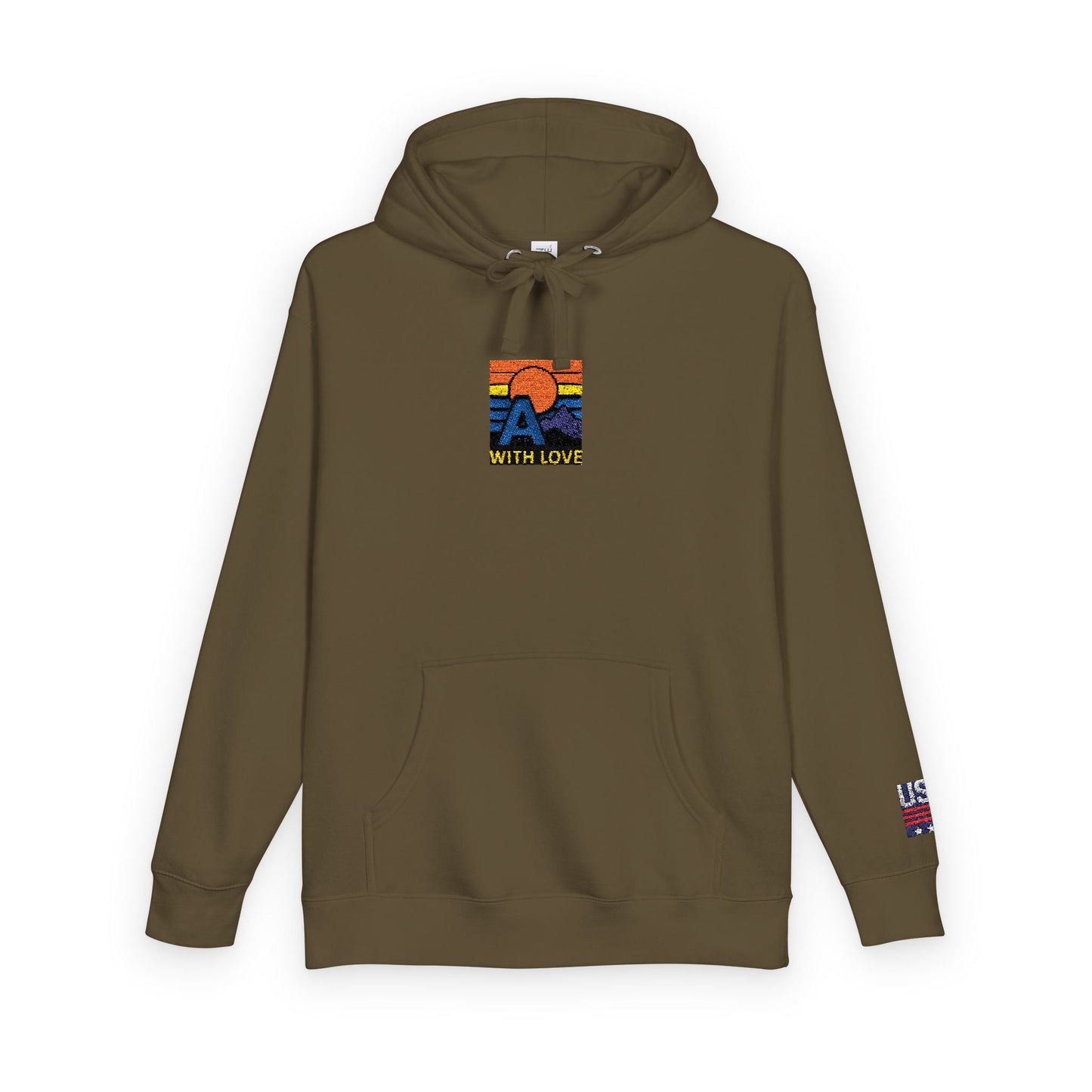 Colorful Mountain Unisex Fleece Hoodie, Cozy Sweatshirt, Casual Outfit, Gift for Nature Lovers, Fall Fashion Printify