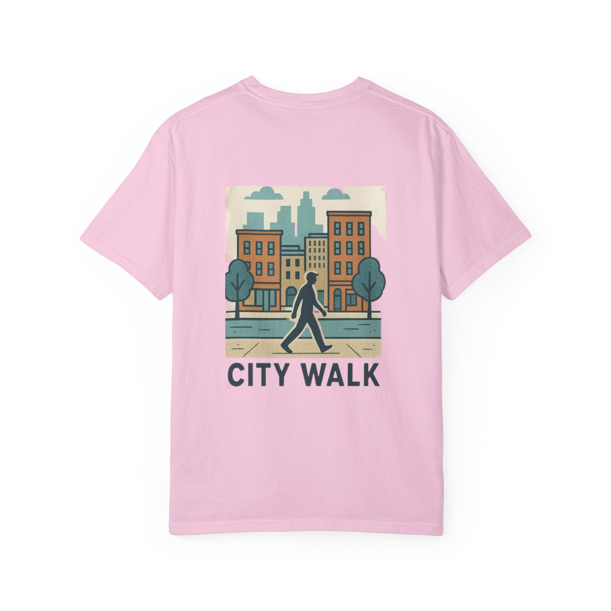 City Walk Unisex Garment-Dyed T-shirt, Urban Streetwear, Casual Fashion, Gift for City Lovers, Travel Enthusiast Apparel Printify