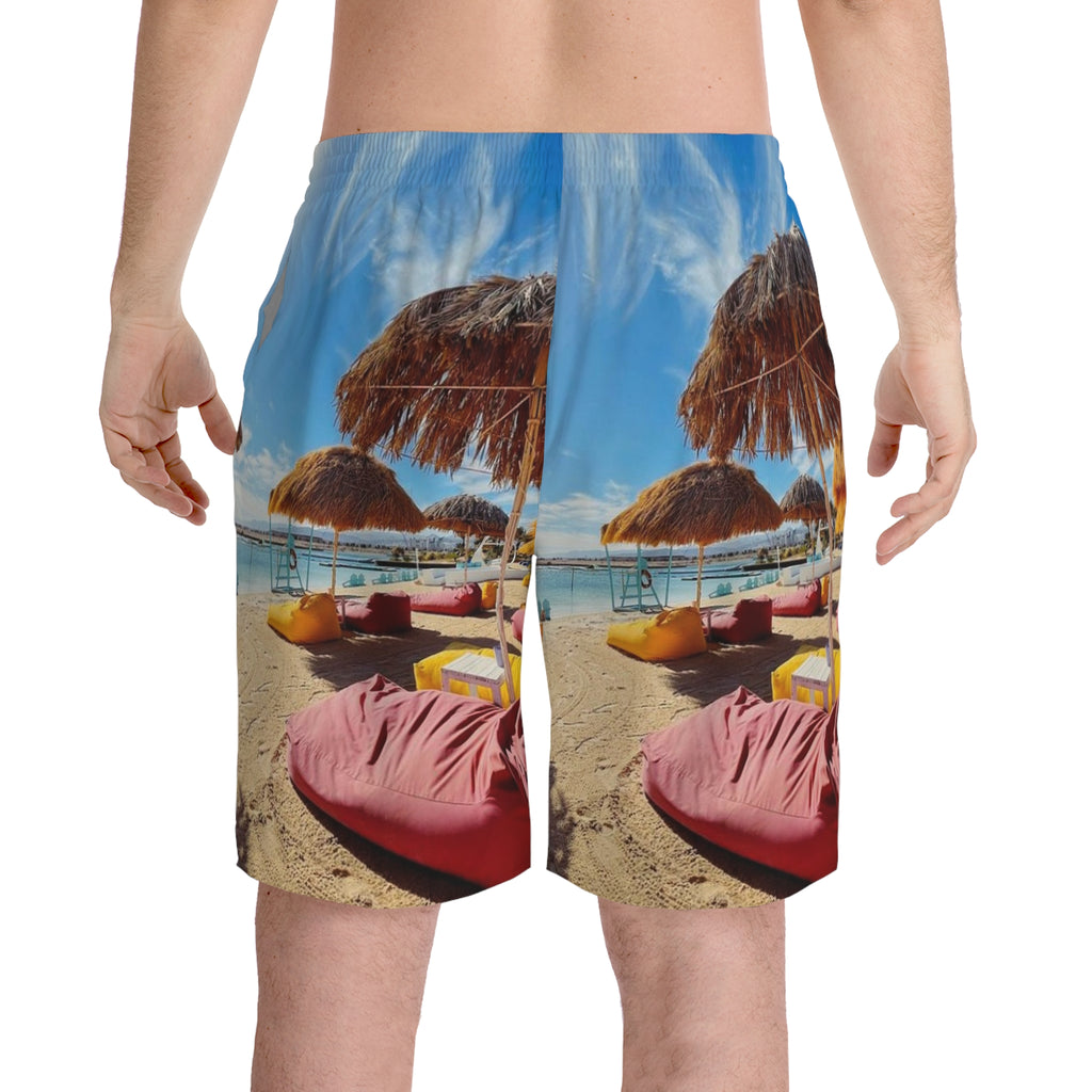 Men's Elastic Beach Shorts (AOP)