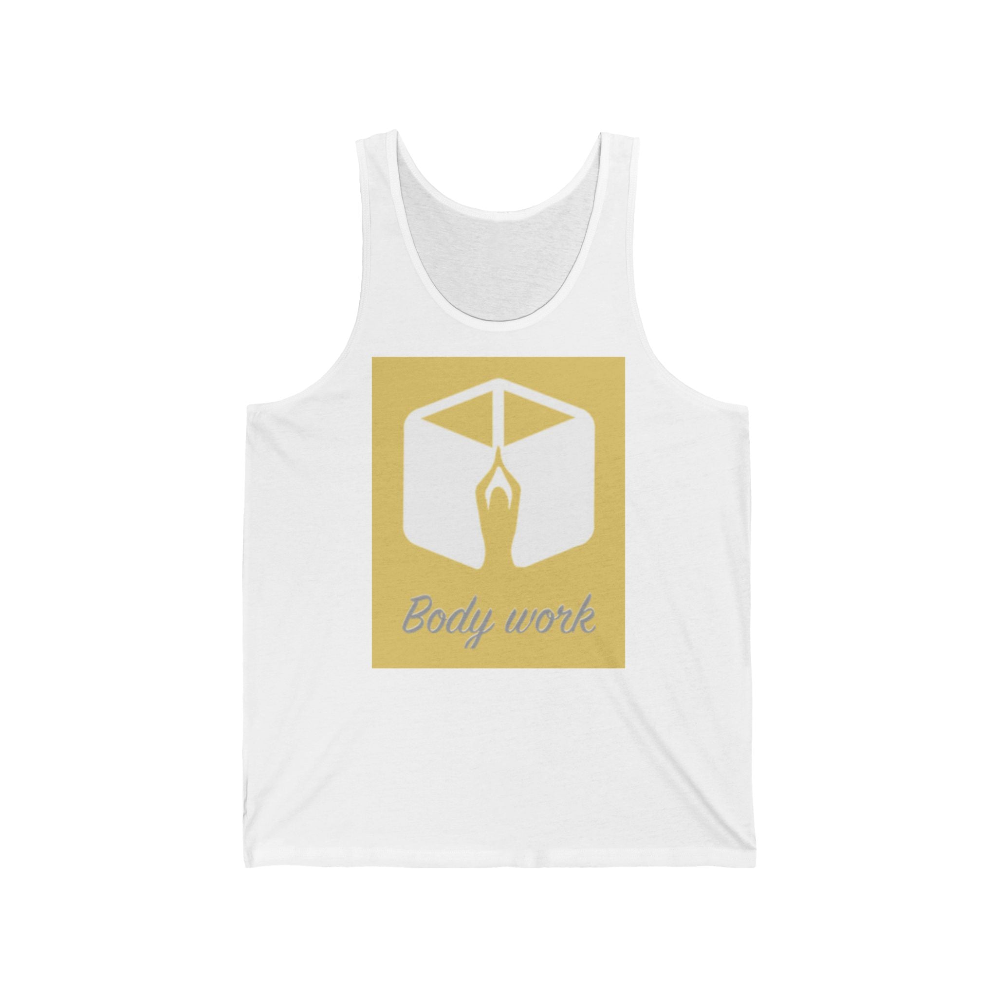 Unisex Jersey Tank Top - Body Work Design, Yoga Apparel, Fitness Gear, Workout Shirt, Gift for Health Enthusiasts