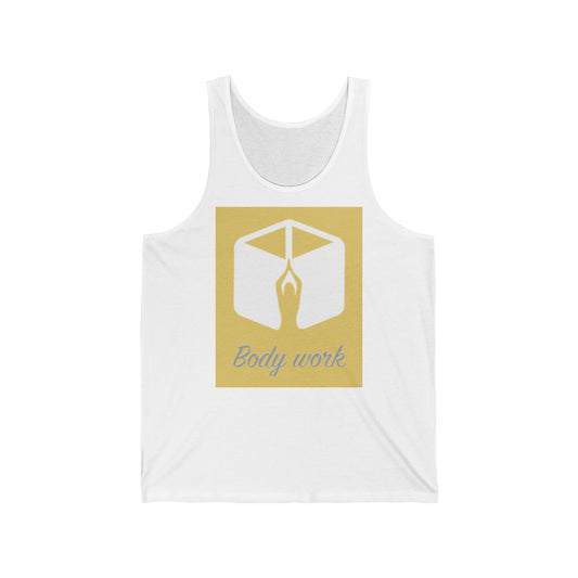 Unisex Jersey Tank Top - Body Work Design, Yoga Apparel, Fitness Gear, Workout Shirt, Gift for Health Enthusiasts