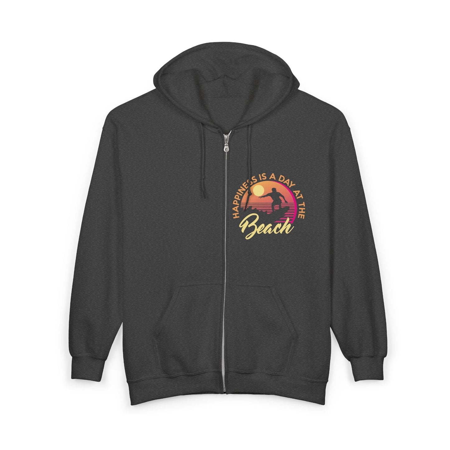 Beach Vibes Full Zip Hoodie, Unisex Printify