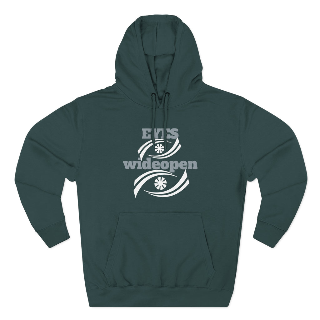 Fleece Hoodie, Cozy Warmth, Casual Style, Perfect for All Seasons, Gift for Friends, EYES wideopen Design