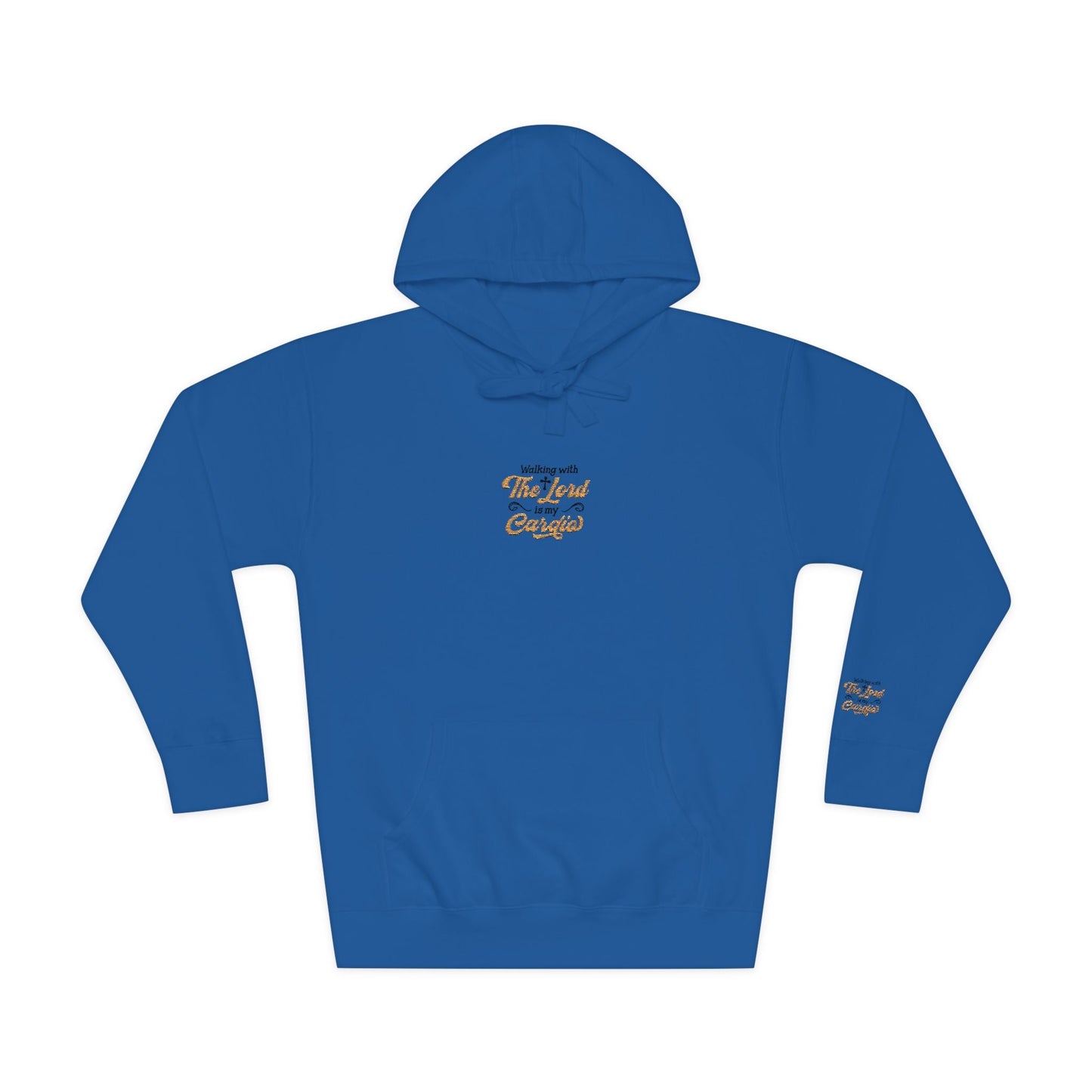 Religious Fleece Hoodie - Walking with the Lord Printify