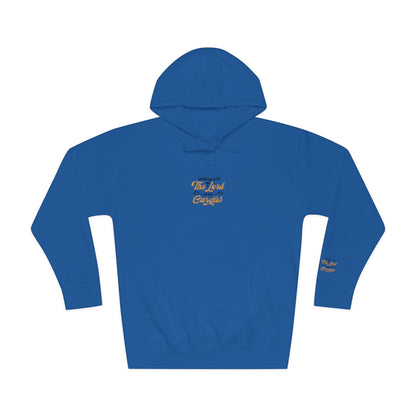 Religious Fleece Hoodie - Walking with the Lord Printify