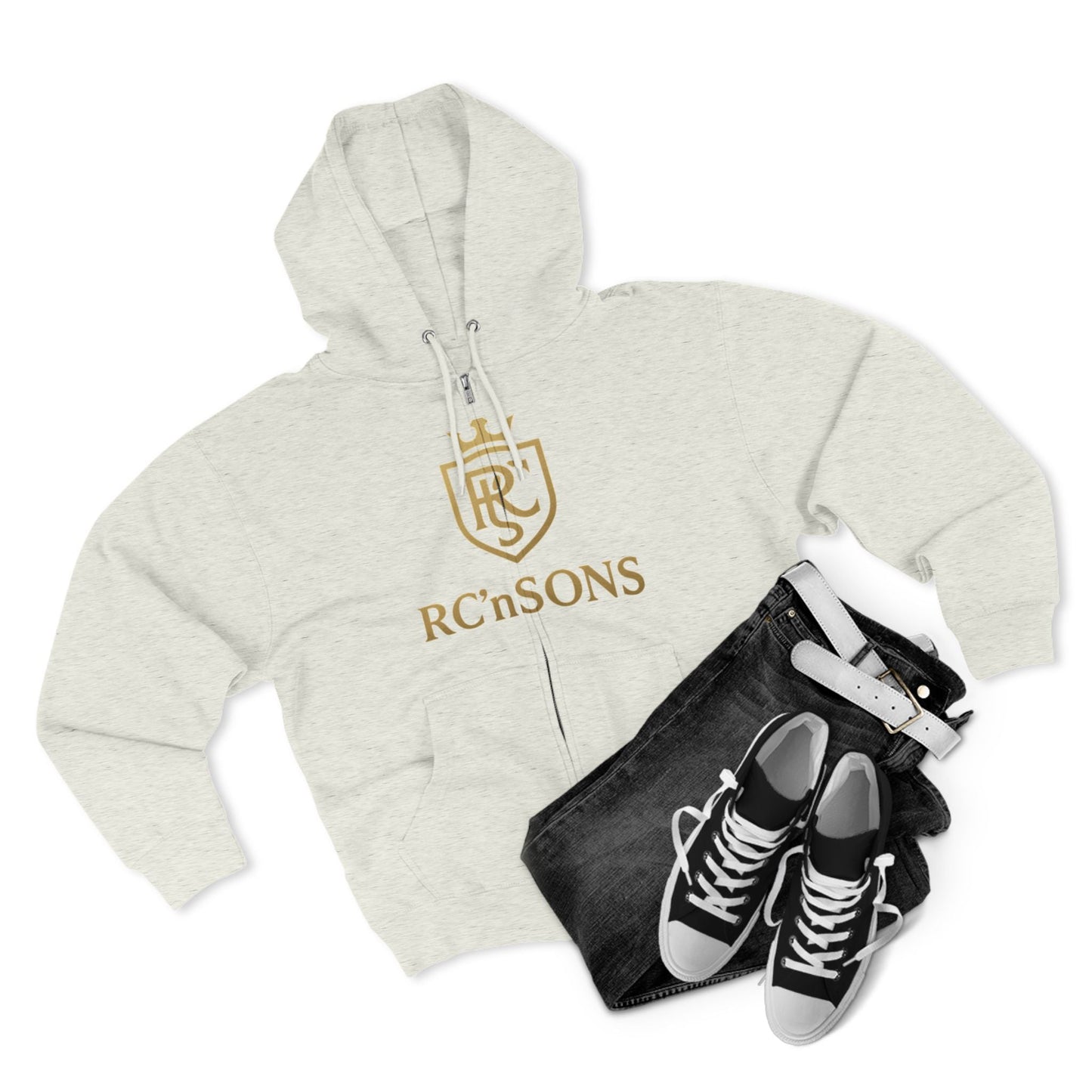 Stylish Unisex Zip Hoodie, Cozy Sweatshirt, Perfect Gift for Family, Casual Wear, Holiday Outfits, Logo Apparel Printify
