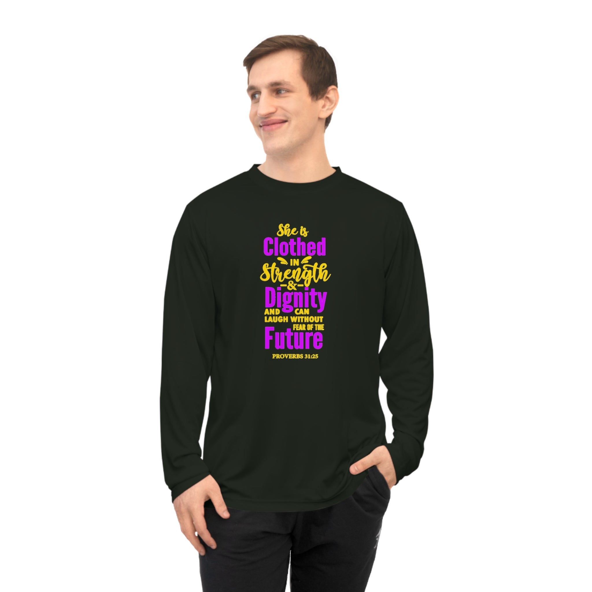 She Is Clothed In Strength Long Sleeve