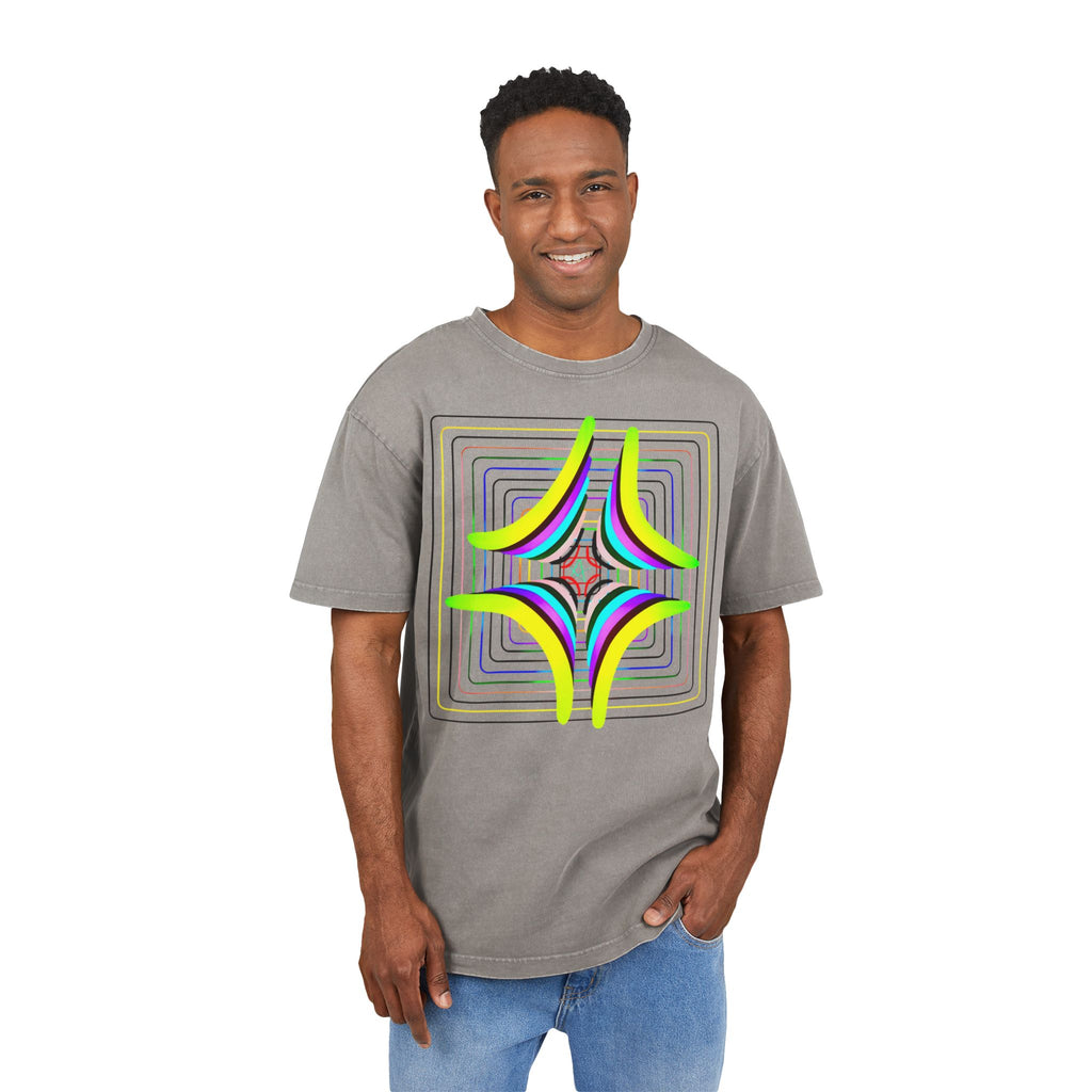 Acid Washed Heavy Oversize Tee-Rainbow 2024