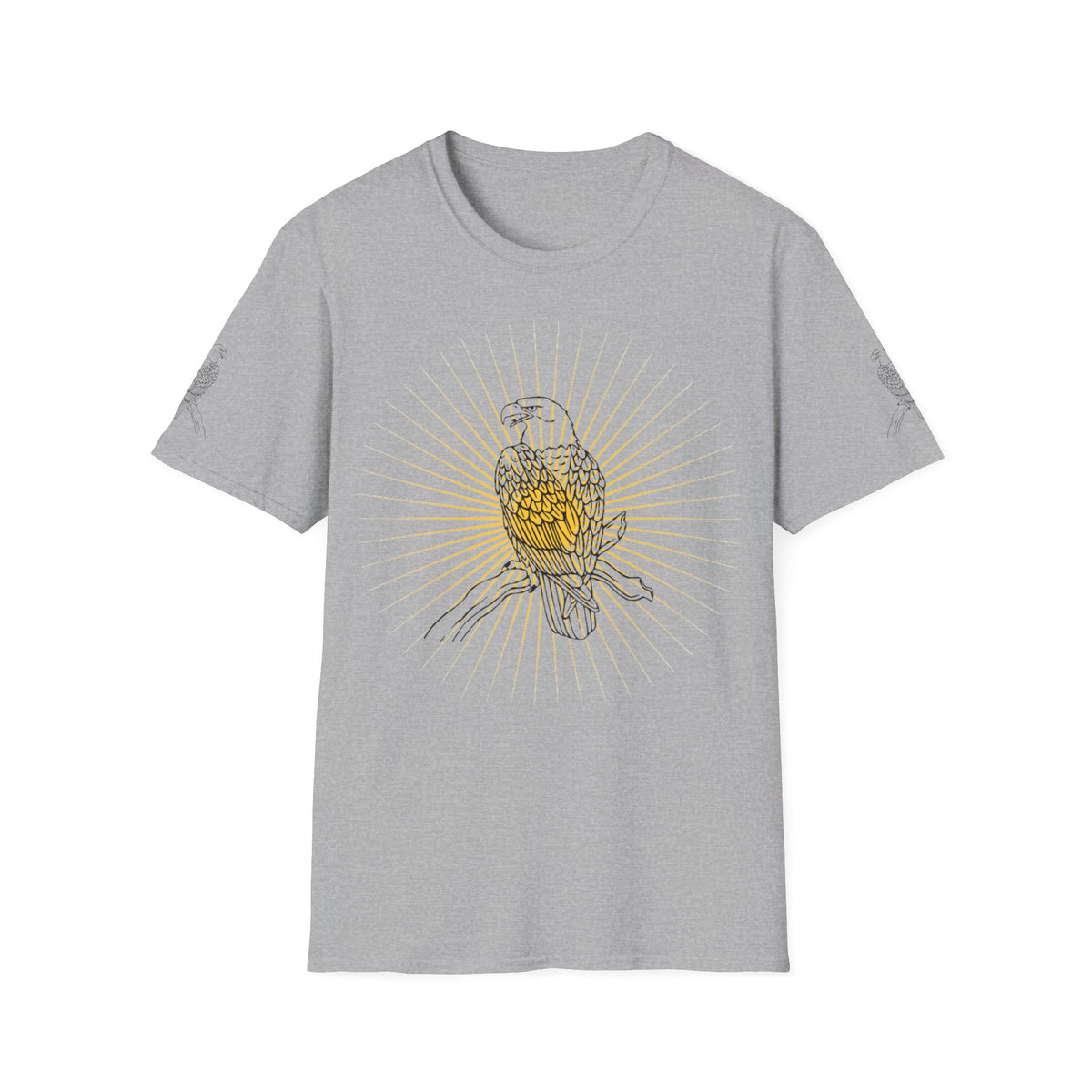 Rcnsons Unisex Softstyle Eagle Sun Wave T-Shirt