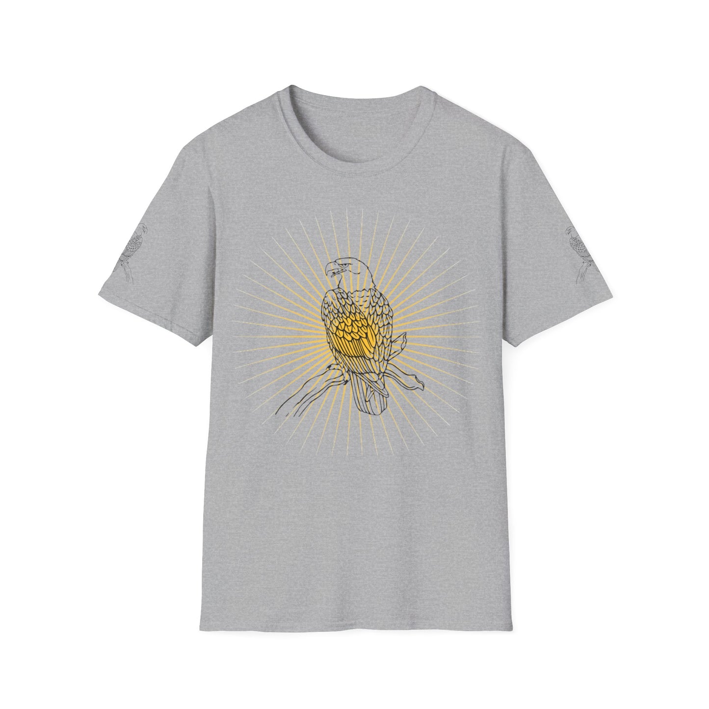Rcnsons Unisex Softstyle Eagle Sun Wave T-Shirt