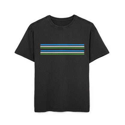 Oversize Tee with Bold Lines