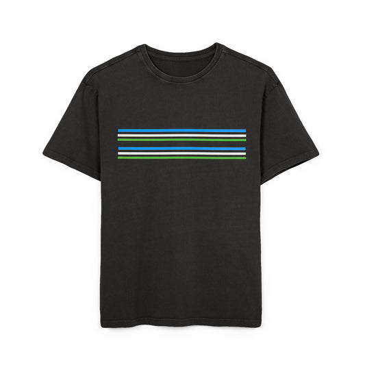 Oversize Tee with Bold Lines