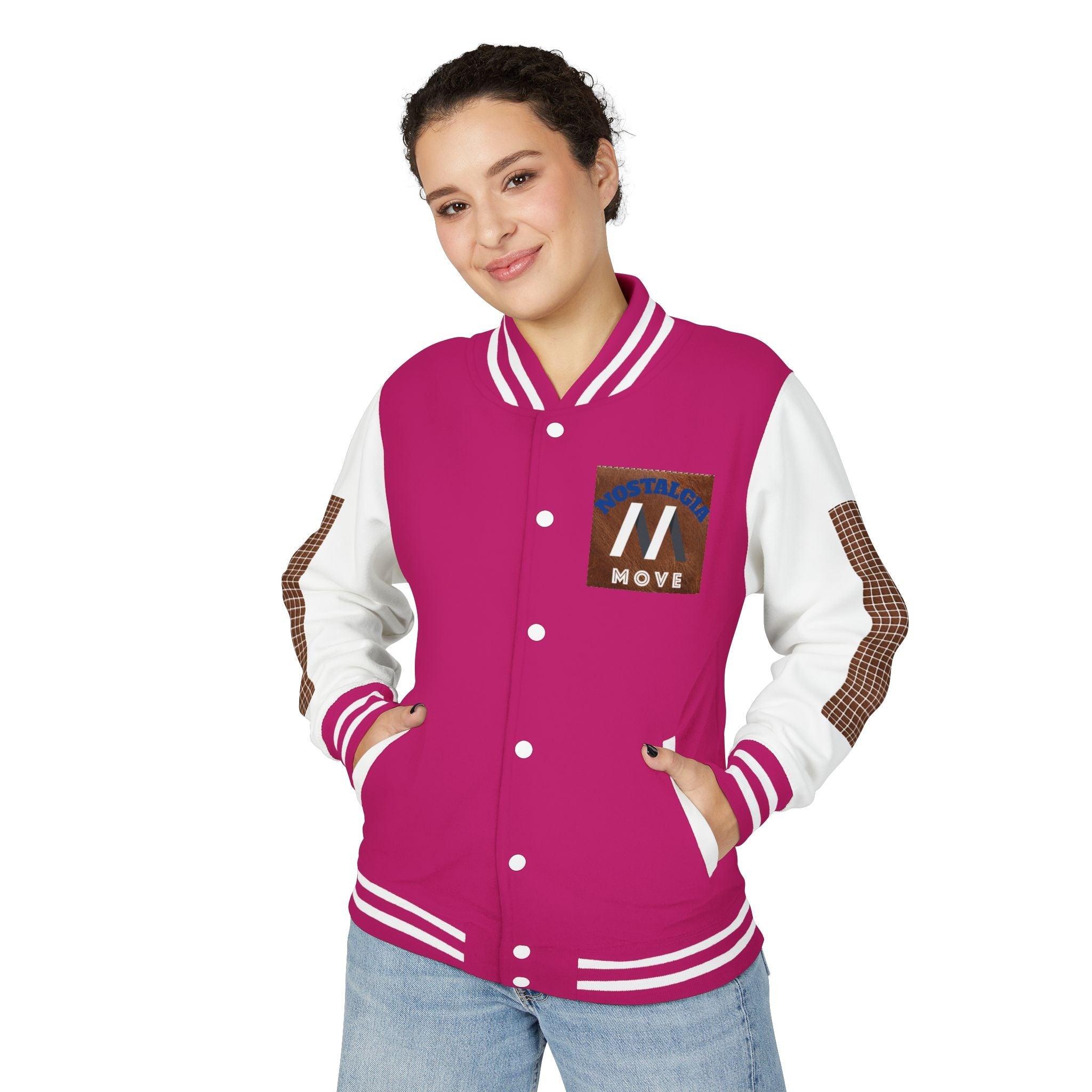 Vintage-Inspired Heavyweight Letterman Jacket, Unisex Varsity Jacket, Retro College Apparel, Perfect for Game Day, Nostalgia Move Style Printify