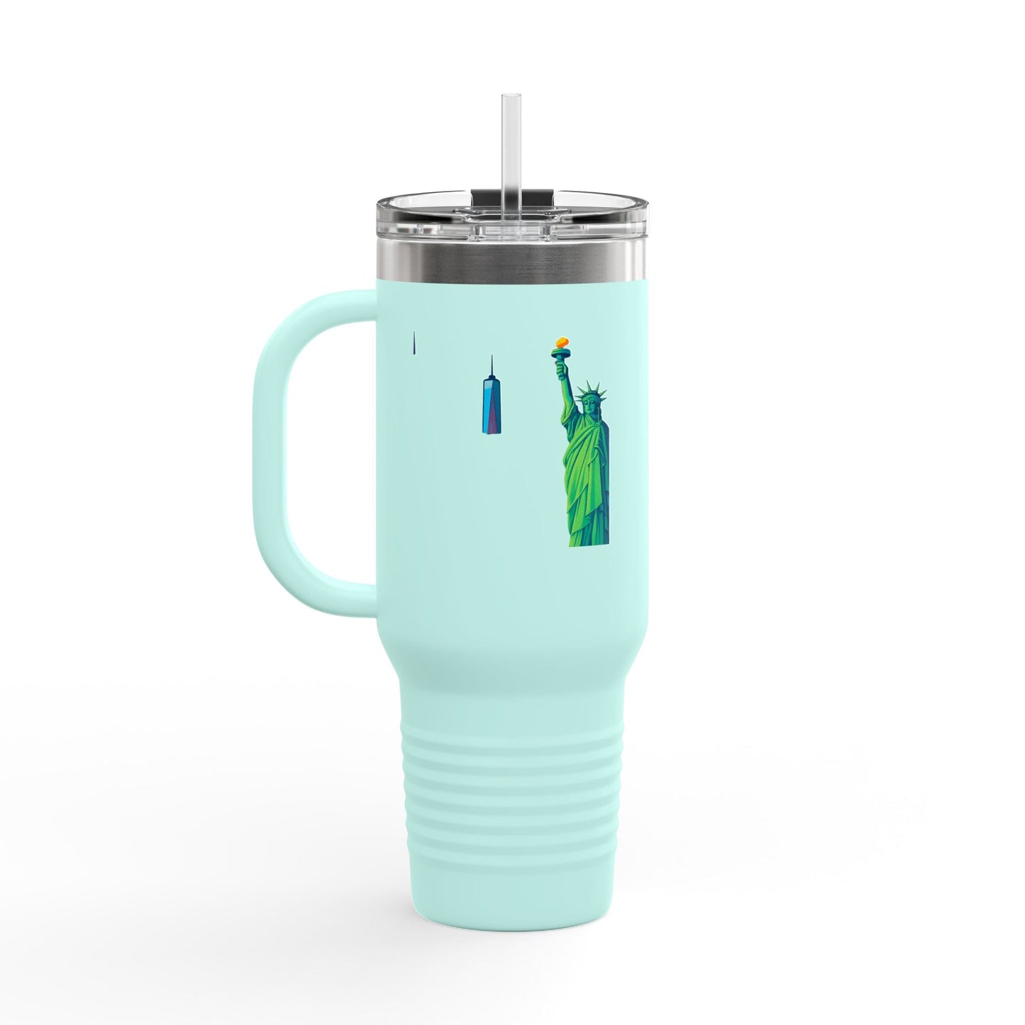 Stylish Insulated Travel Mug, 40oz for Coffee Lovers, Eco-friendly Tumbler, Office Mug, Travel Beverage Container, Perfect Gift for [...] Printify