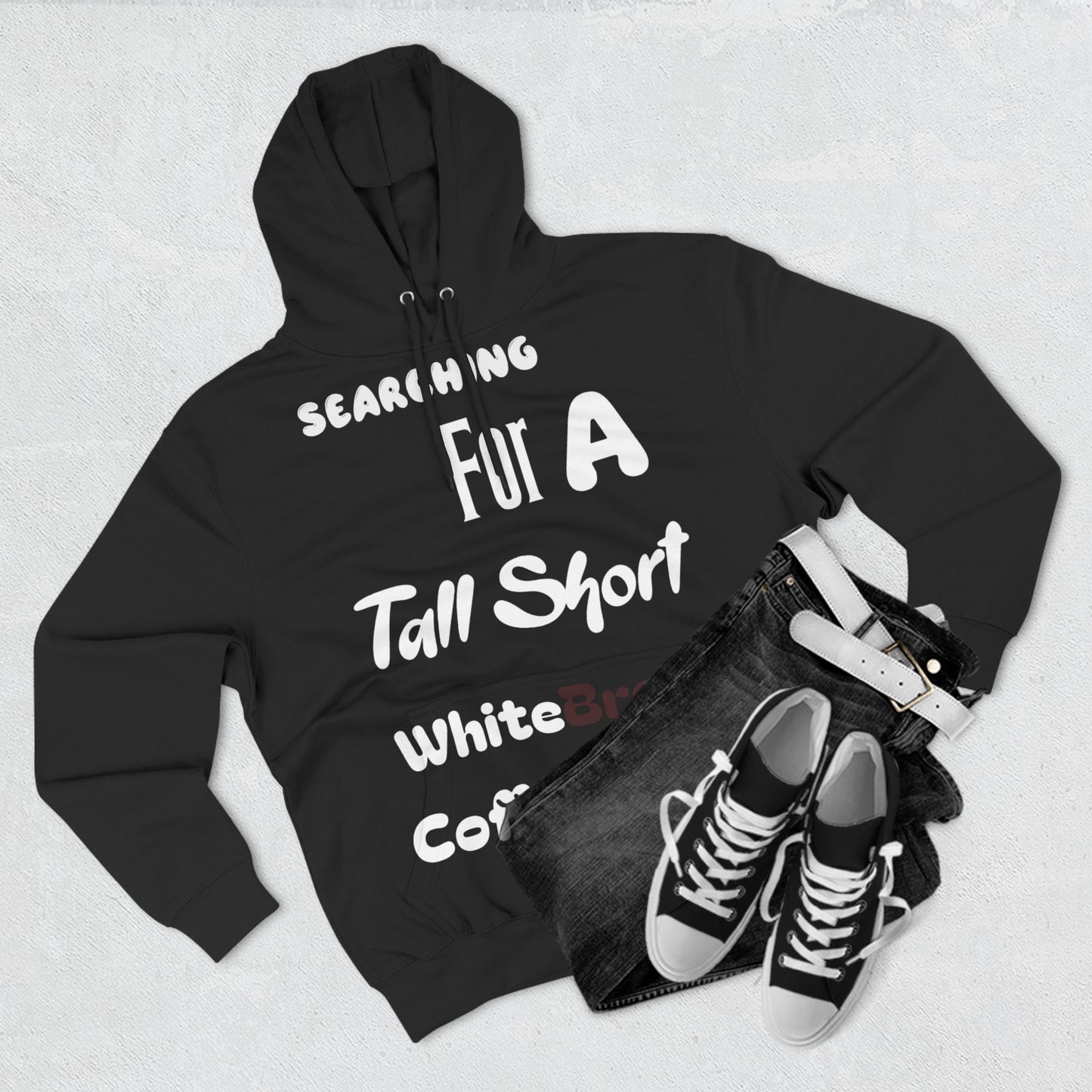 White Brown Coffee Cake Fleece Hoodie