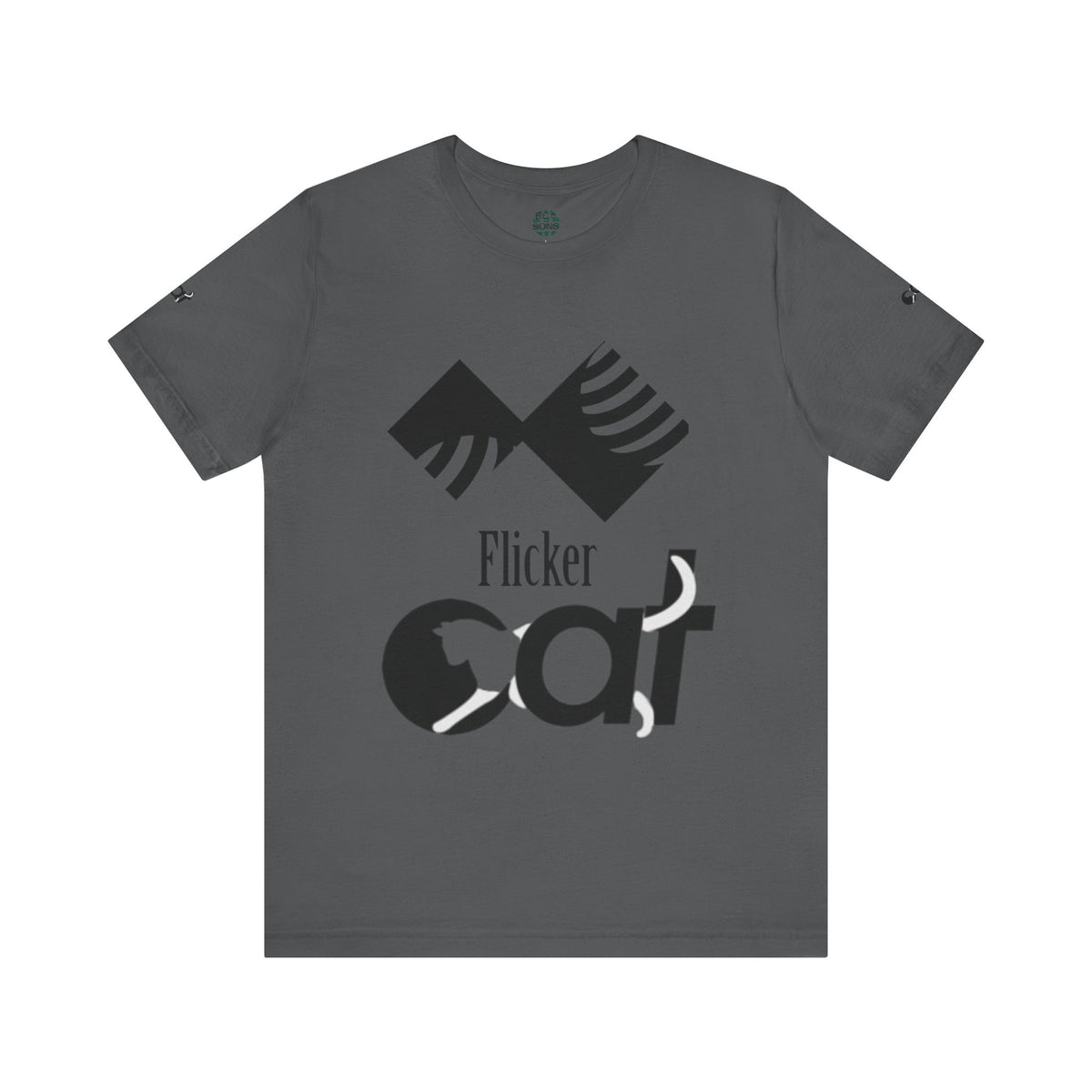 Flicker Cat Graphic Tee - Unisex Jersey Short Sleeve T-Shirt for Cat Lovers