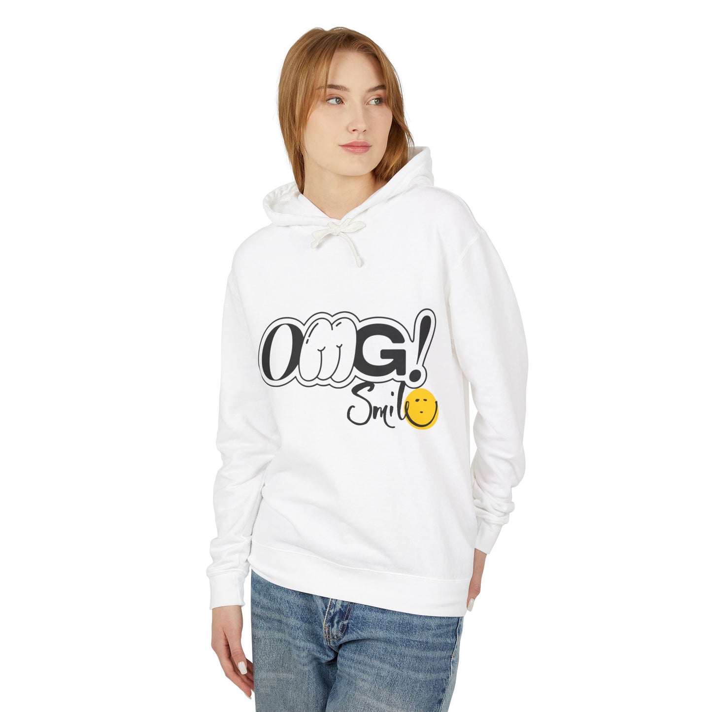 OMG!Smile Lightweight Hooded Sweatshirt