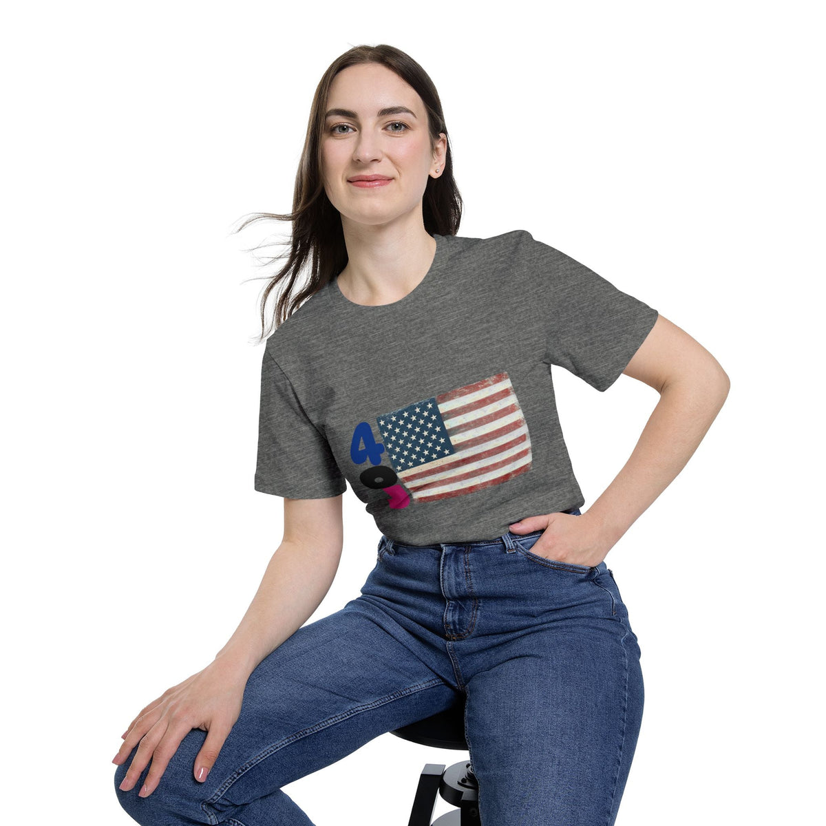 USA Flag Short-Sleeve T-Shirt, Patriotic Tee for Independence Day, Casual Wear, Gift for Veterans, Summer Style Printify