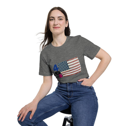 USA Flag Short-Sleeve T-Shirt, Patriotic Tee for Independence Day, Casual Wear, Gift for Veterans, Summer Style Printify