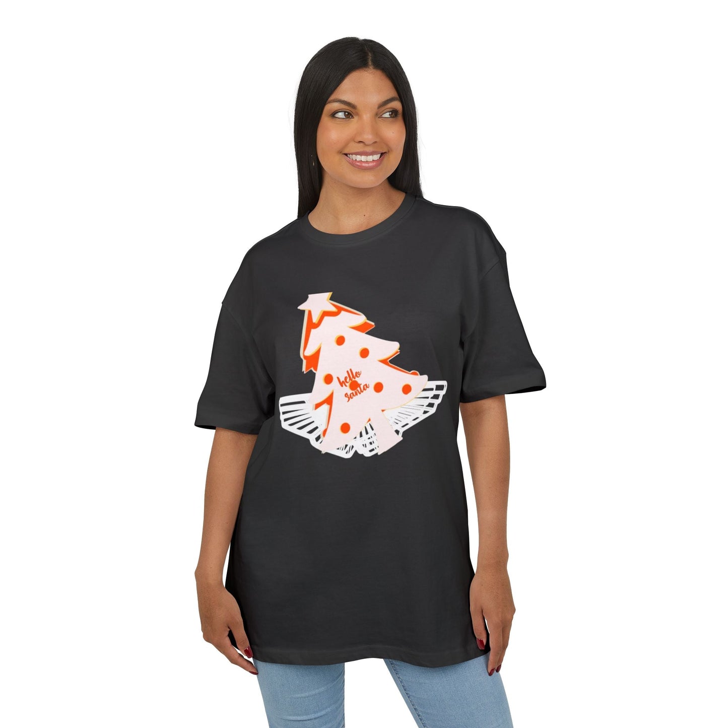 Christmas Oversize Tee - hello Santa Printify